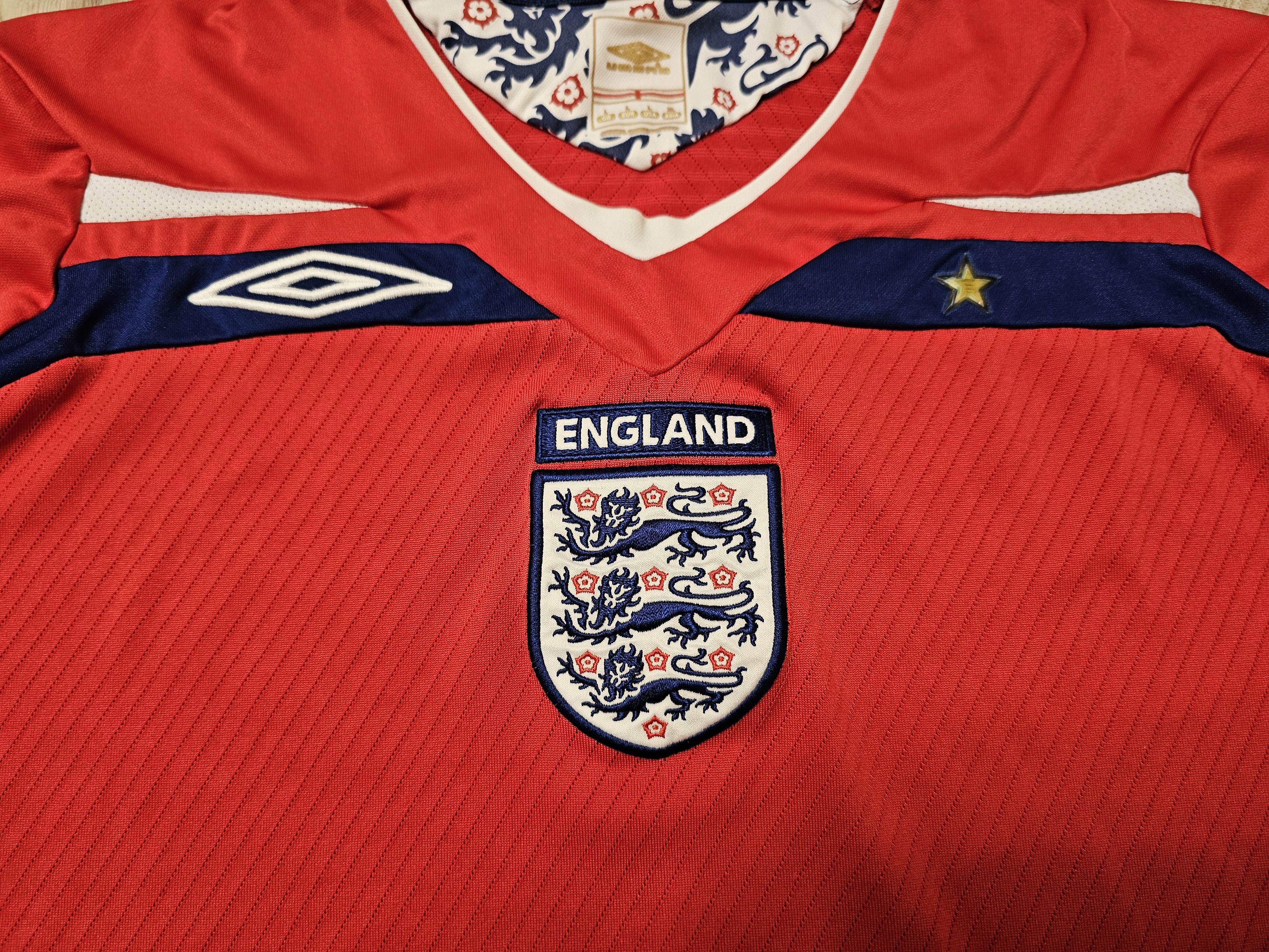Vintage ENGLAND 2008 2010 AWAY FOOTBALL SHIRT SOCCER JERSEY Size US L / EU 52-54 / 3 - 3 Thumbnail