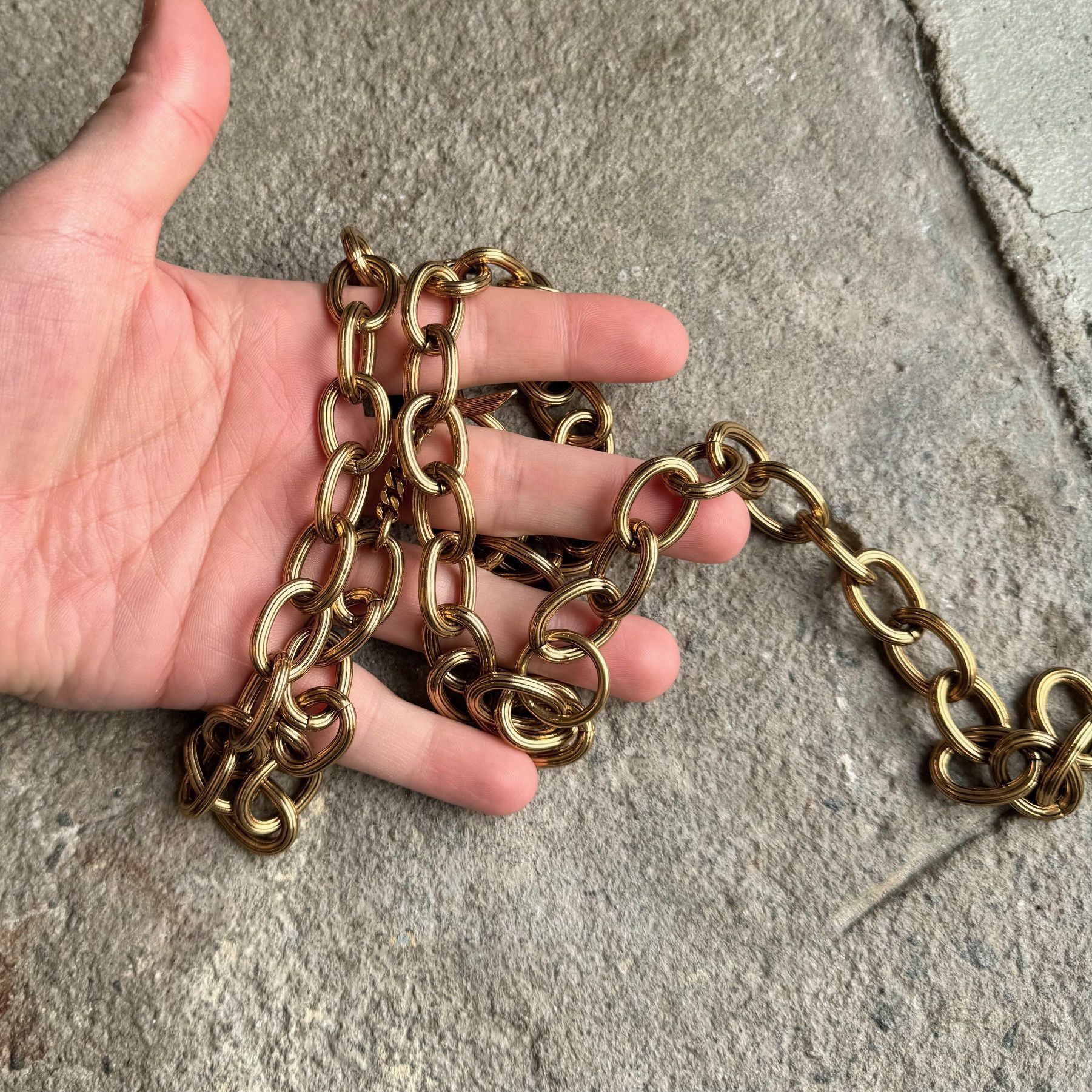 Saint Laurent Paris Saint Laurent Light Bronze Metal Chain Link Belt Size ONE SIZE - 7 Thumbnail