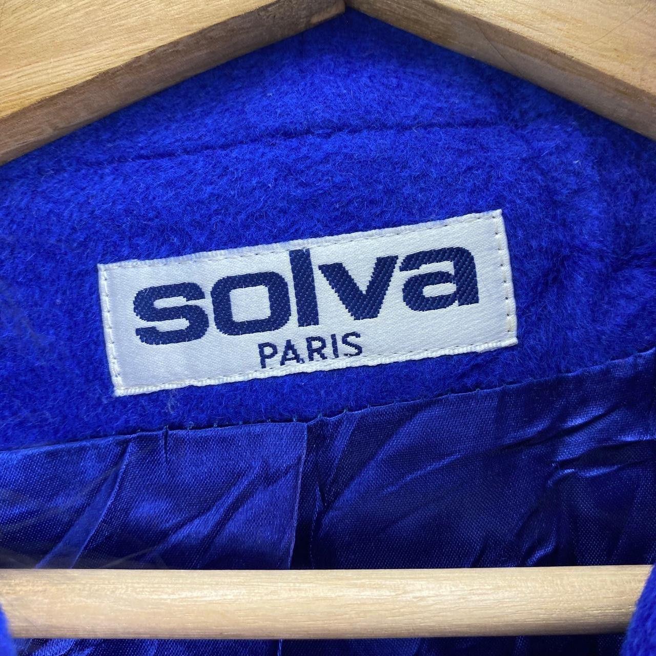 Vintage Vtg SOLVA PARIS DESIGNER Cashmere Angora Parka Trench Coat Size XL / US 12-14 / IT 48-50 - 4 Thumbnail
