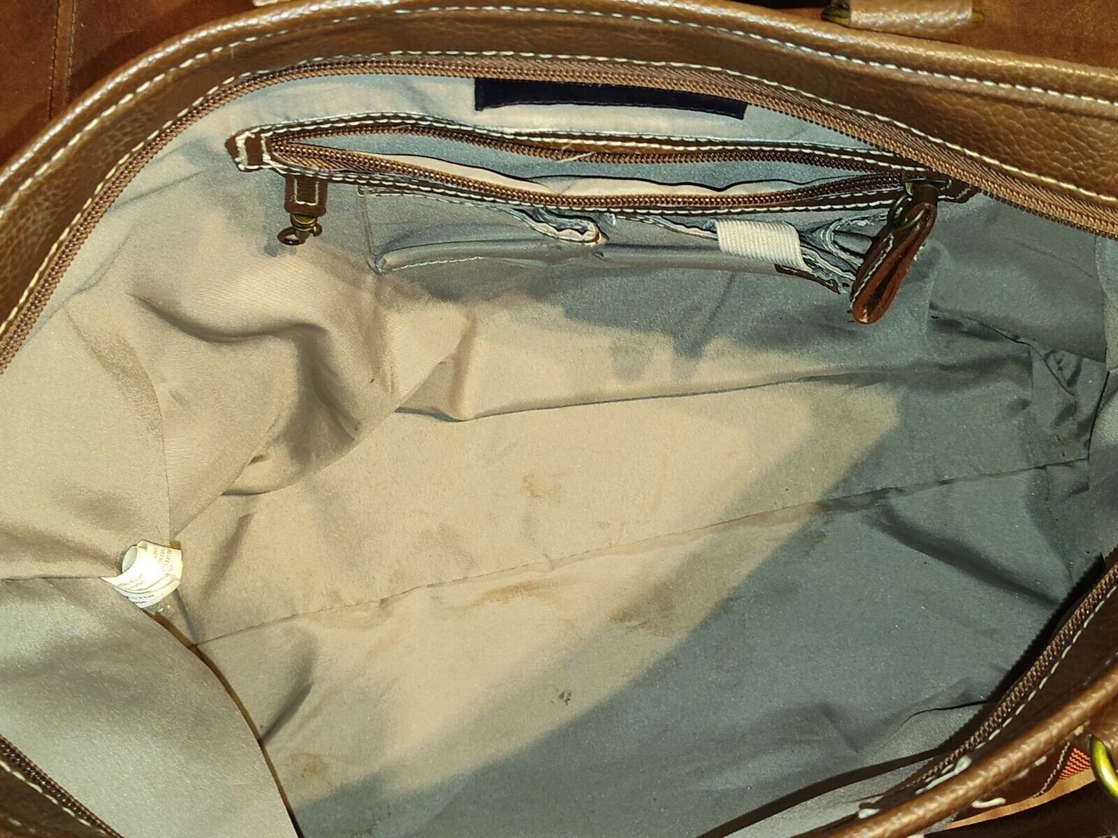 Tommy Hilfiger Tommy Hilfiger Bag Leather Trim Double Handle Tote Handbag Size ONE SIZE - 6 Thumbnail
