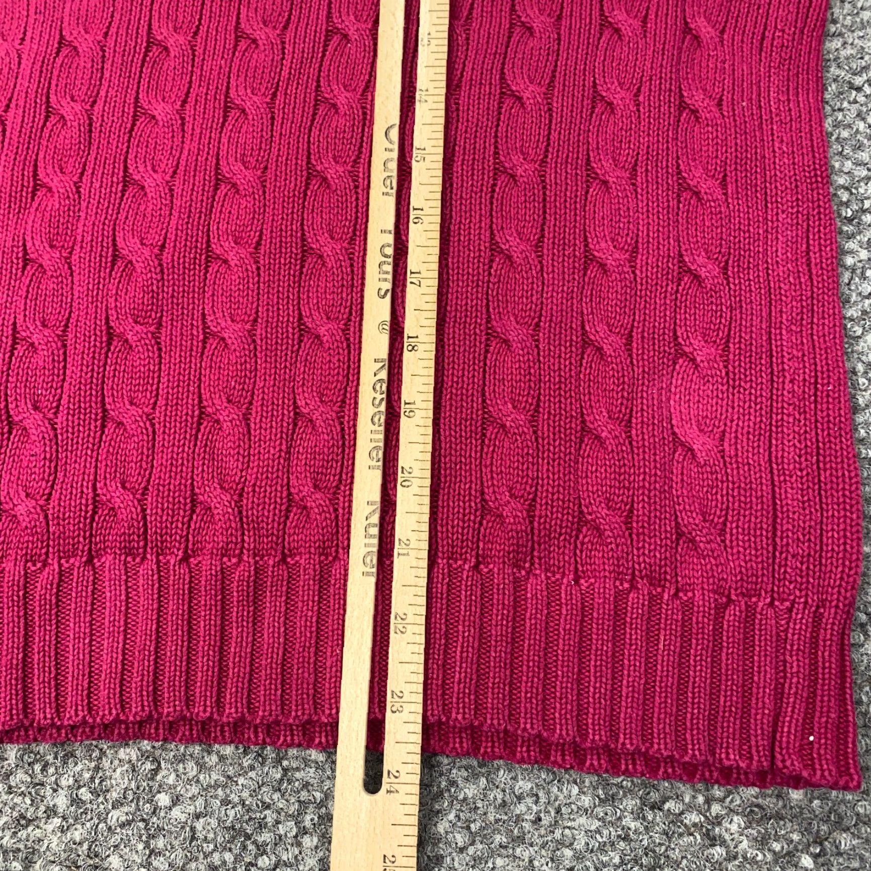 Ralph Lauren Ralph Lauren Sport Sweater Shirt Womens Large Pink Cable Knit V-Neck Pony - Adult, Regular Fit, 3-4 Seasons, Womens Size L / US 10 / IT 46 - 7 Thumbnail
