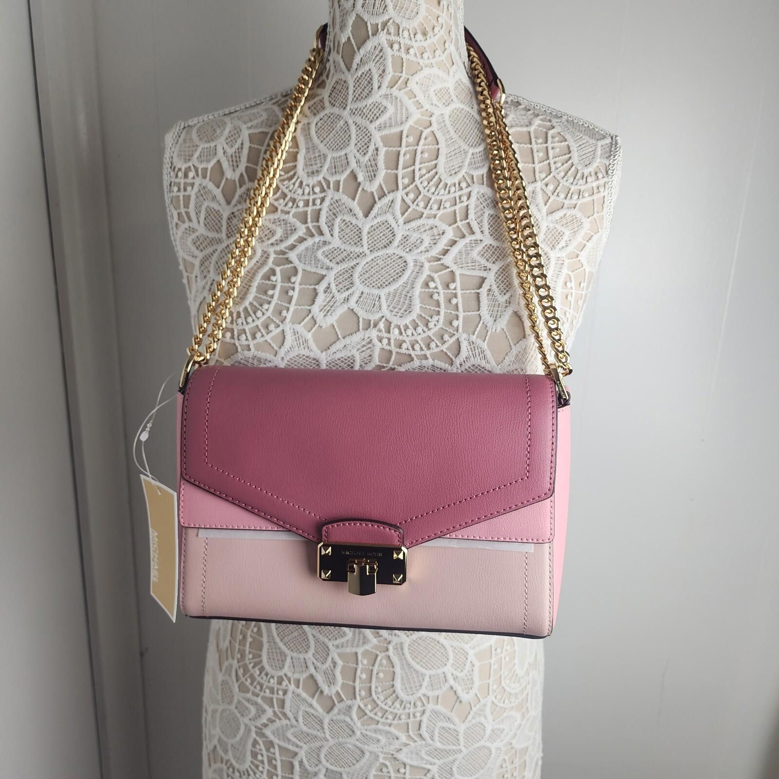 Michael Kors New Michael Kors Kinsley Medium Flap Shoulder Bag in Blossom Size ONE SIZE - 3 Thumbnail