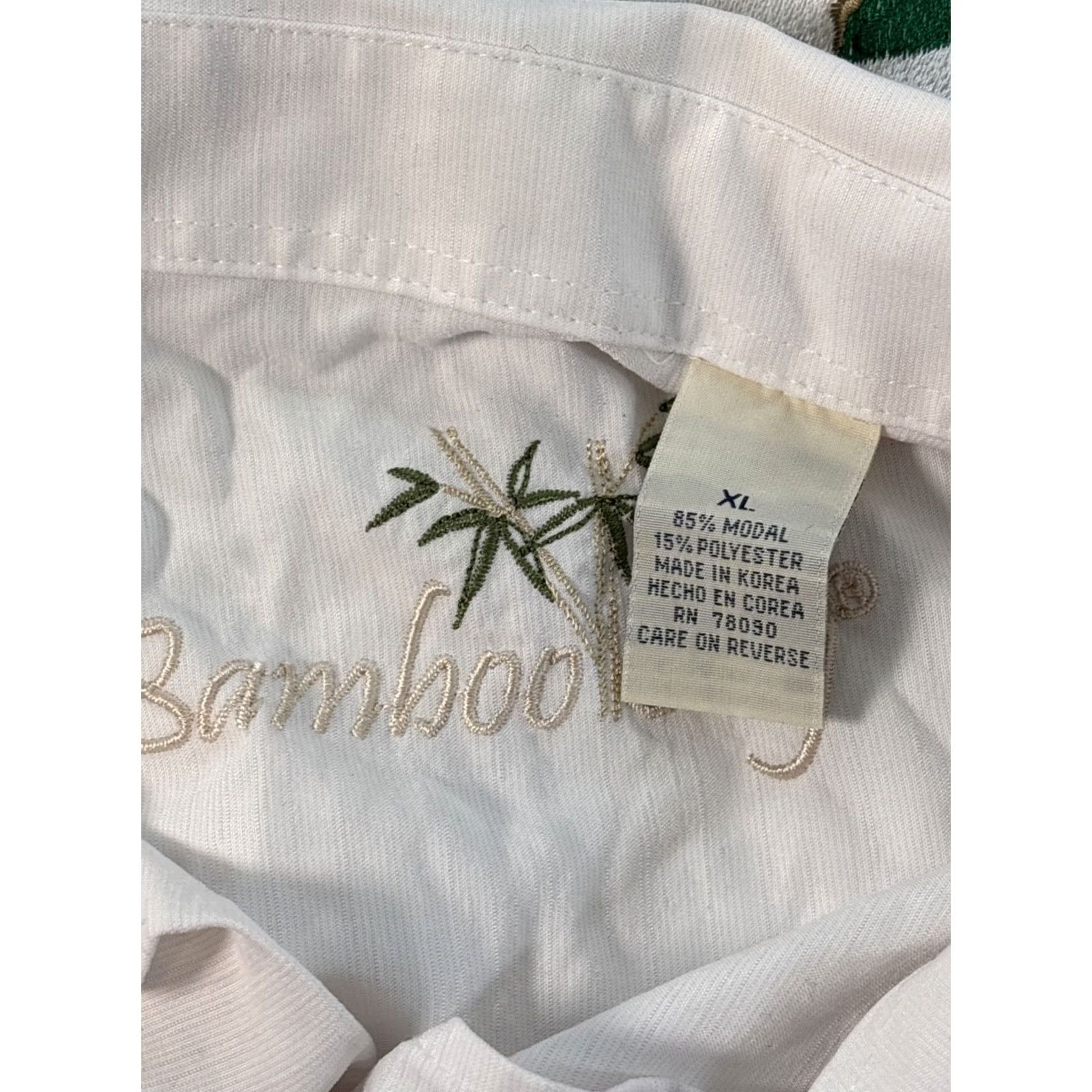 Vintage Bamboo Cay Shirt Men XL White 19th Hole Embroidered Beach Golf Shirt Size US XL / EU 56 / 4 - 4 Thumbnail