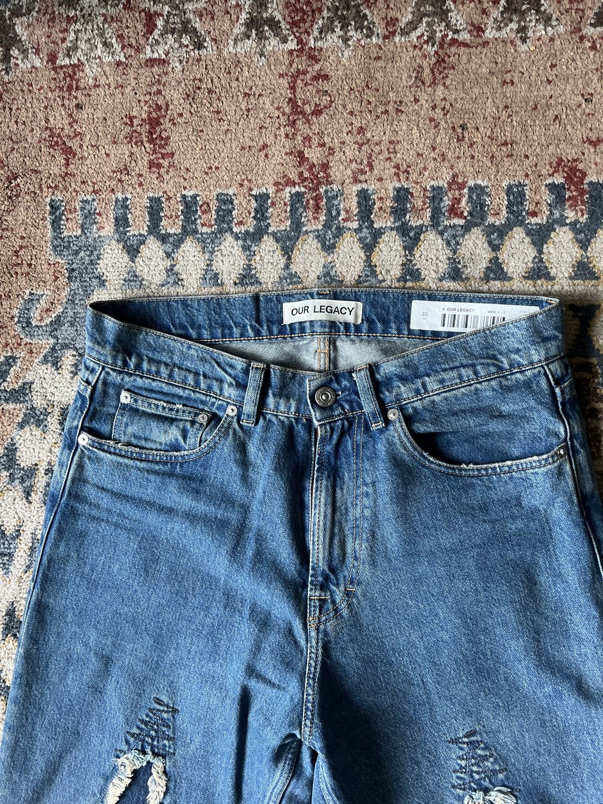 Our Legacy Our Legacy Slashed Denim Size US 31 - 3 Thumbnail