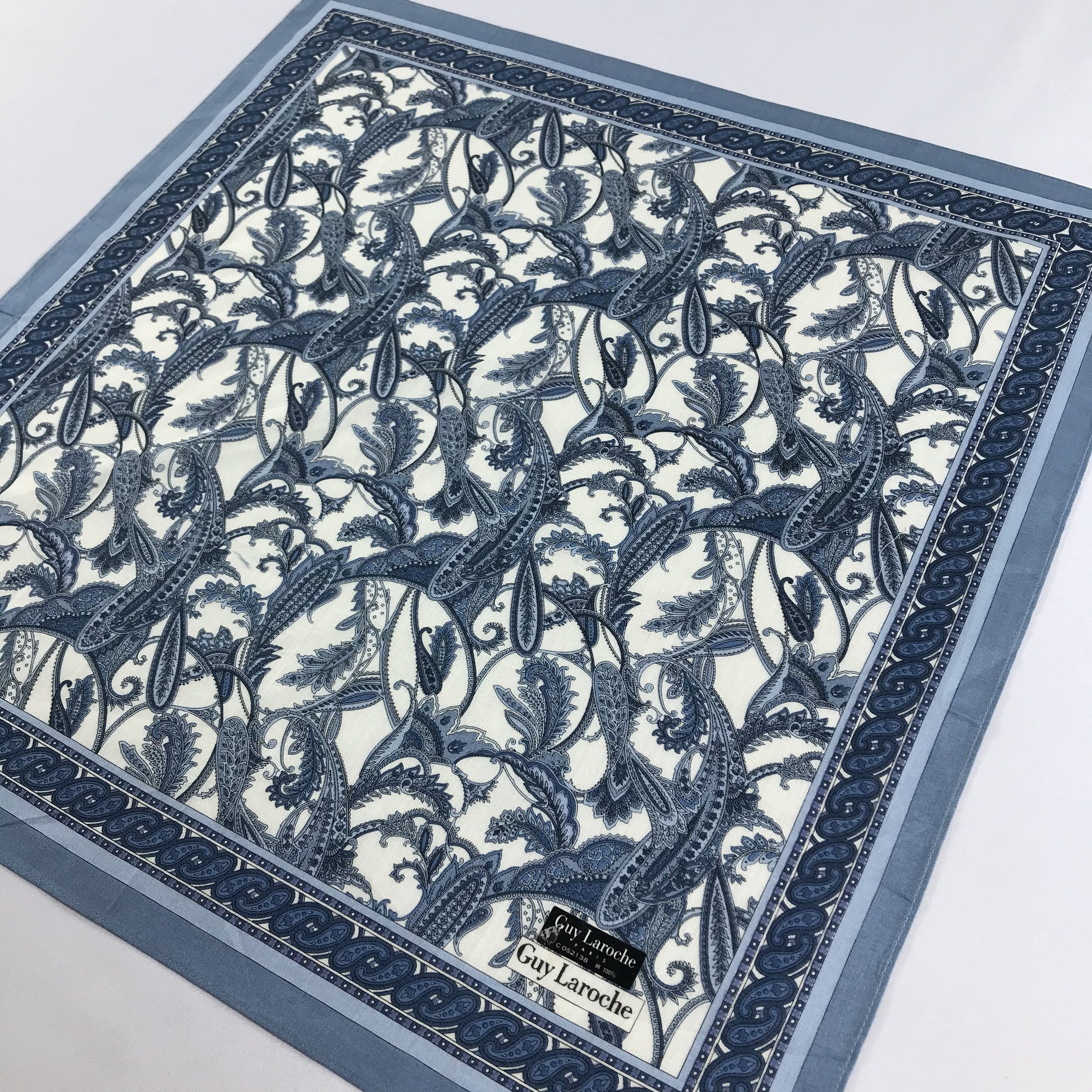 Guy Laroche Guy Laroche Paisley Handkerchief Neckerchief Bandana H939 Size ONE SIZE - 4 Thumbnail