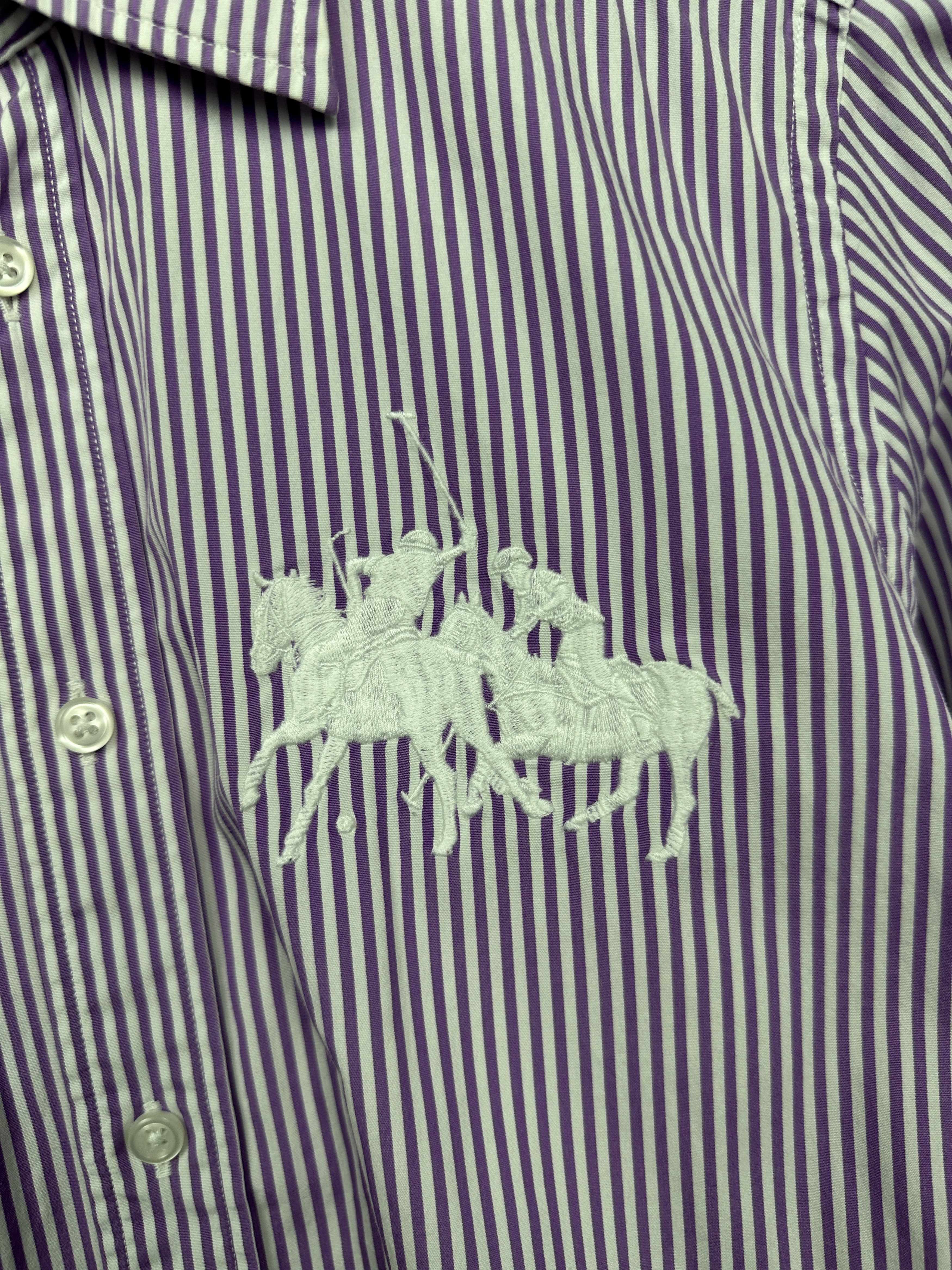 Polo Ralph Lauren Polo Ralph Lauren Womens Long Sleeve Striped Shirt Size L / US 10 / IT 46 - 3 Thumbnail
