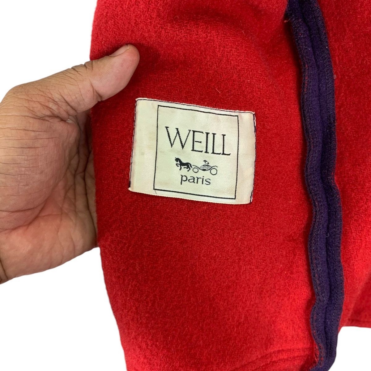 Designer × Vintage ⚡️⚡️ WEILL PARIS DOUBLE BREASTED WOOL COAT Size M / US 6-8 / IT 42-44 - 6 Thumbnail