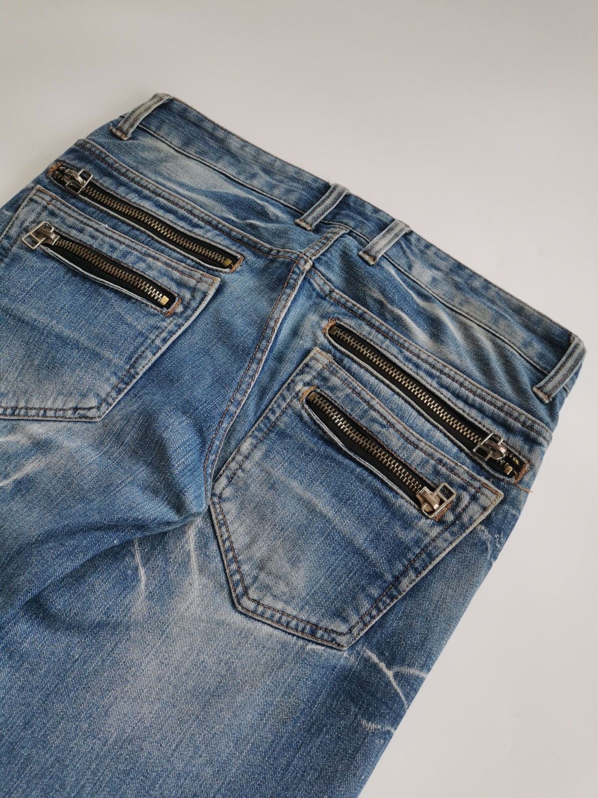 Japanese Brand Root Three Style Japan Zipper Distressed Jeans Size US 34 / EU 50 - 7 Thumbnail