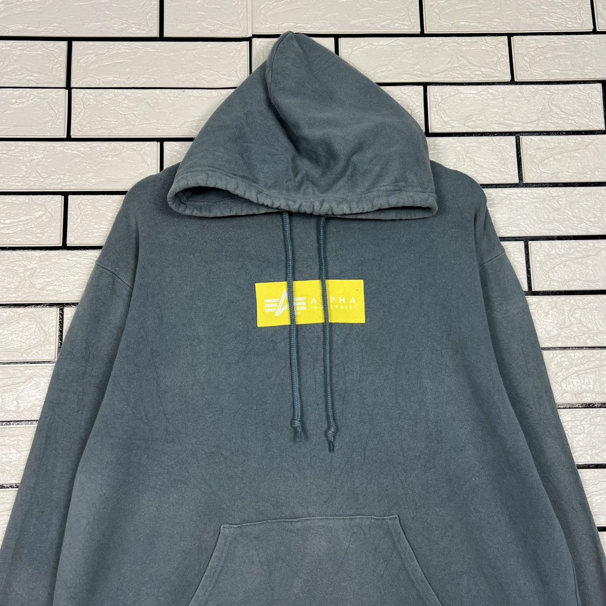 Alpha Industries ALPHA INDUSTRIES Box Logo Pullover Hoodies #4045-C184 Size US XL / EU 56 / 4 - 2 Thumbnail