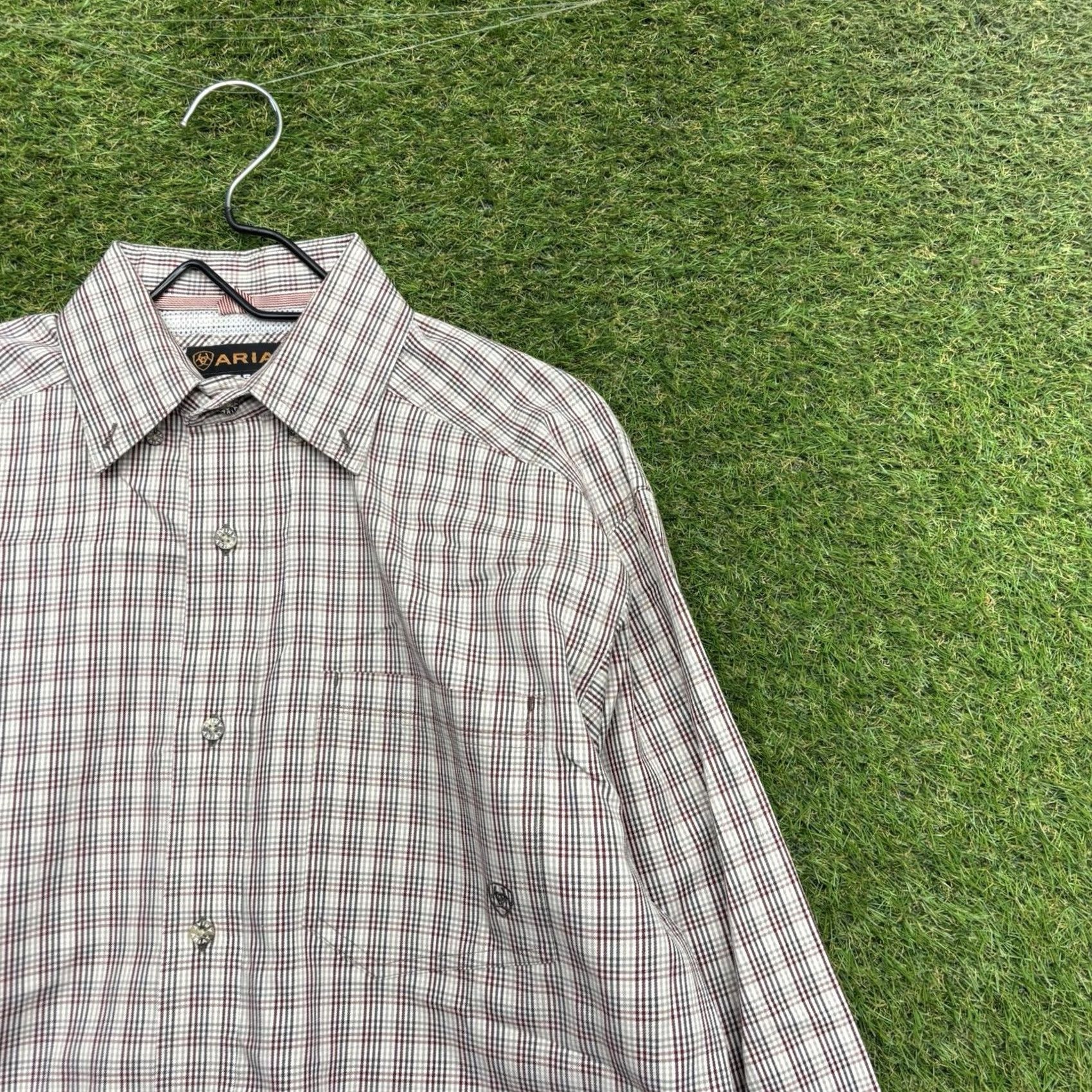 Ariat Ariat Pro Series Button-Up Shirt Mens M Plaid Western Cowboy Long Sleeve Blue Cotton Shirt Size US M / EU 48-50 / 2 - 3 Thumbnail