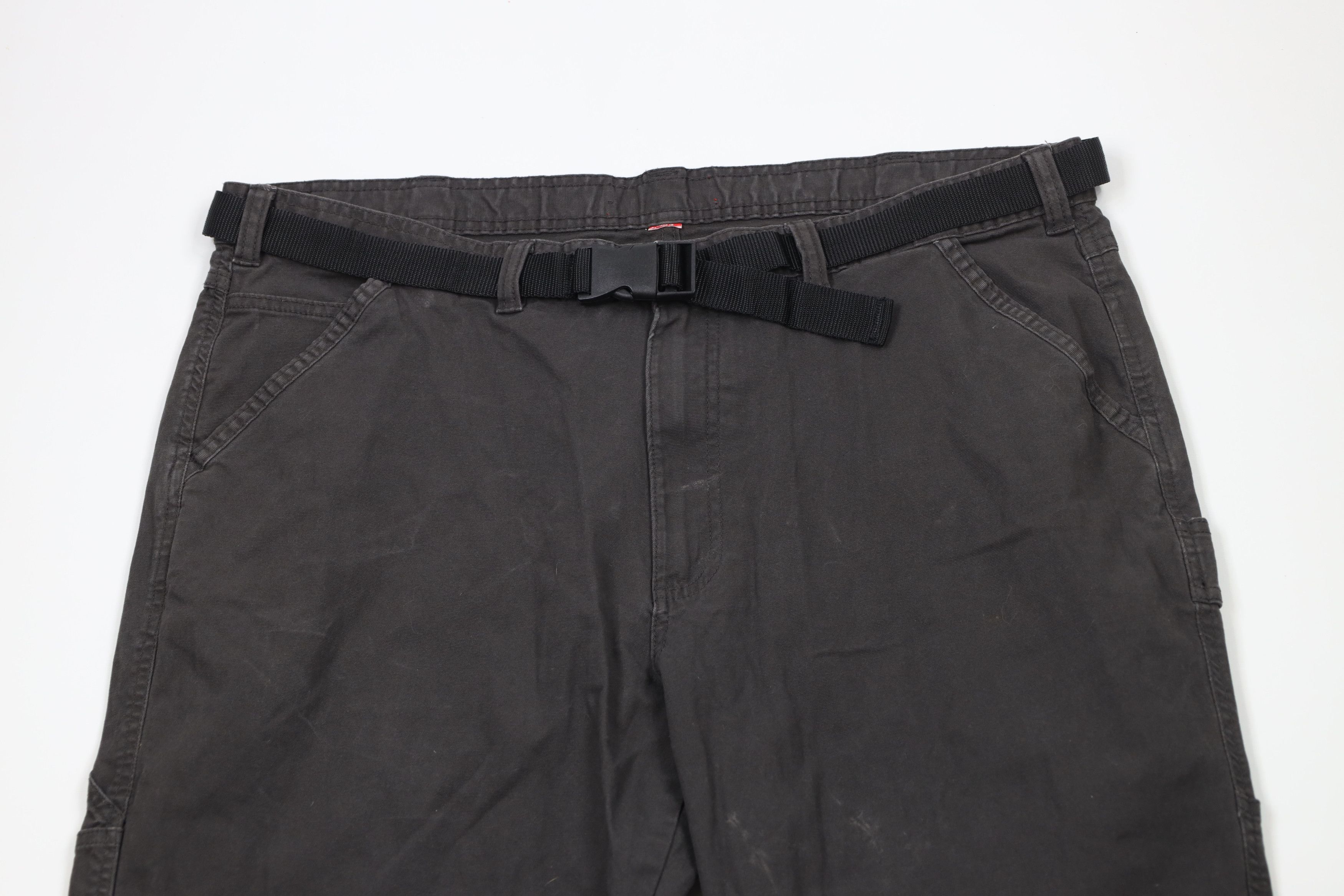 Vintage Vintage Y2K Streetwear Belted Canvas Wide Leg Pants Gray Size US 40 / EU 56 - 2 Thumbnail