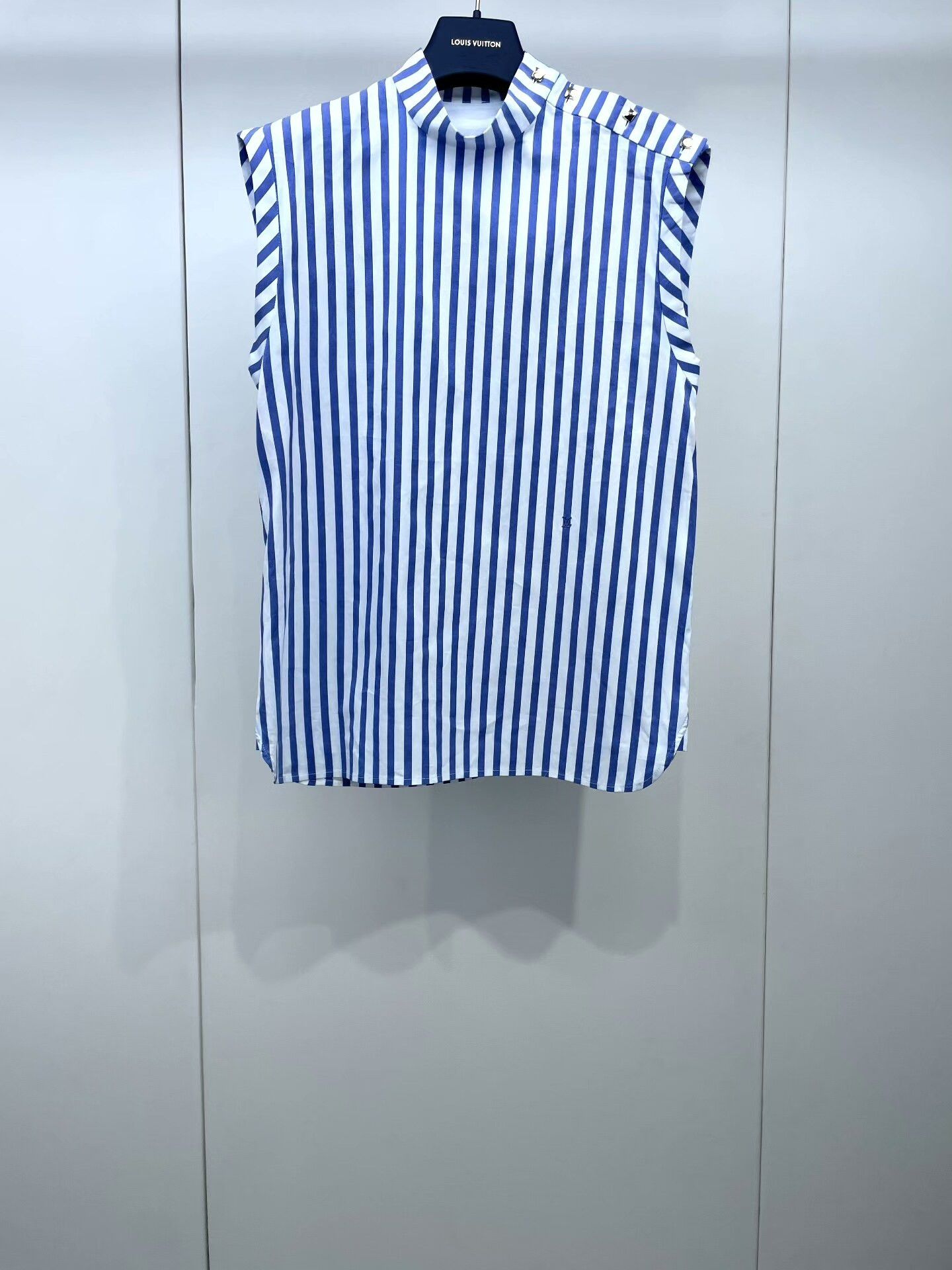Louis Vuitton LV Blue White Stripe Sleeveless Top Size M / US 6-8 / IT 42-44 - 1 Thumbnail