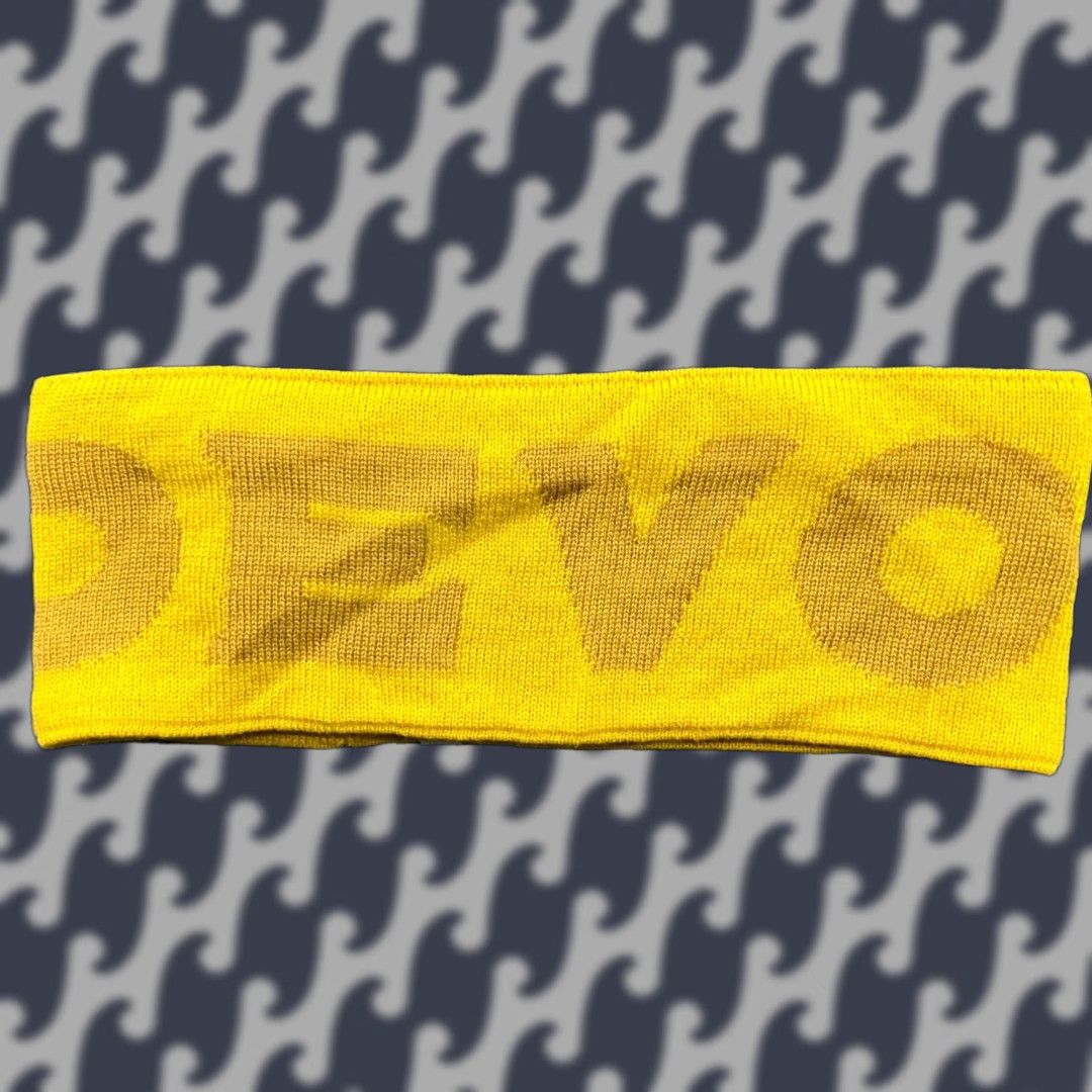 Vintage DEVOLD Virgin Wool Logo Headband One Size Yellow Lined Thermal Knitted Size ONE SIZE - 1 Thumbnail