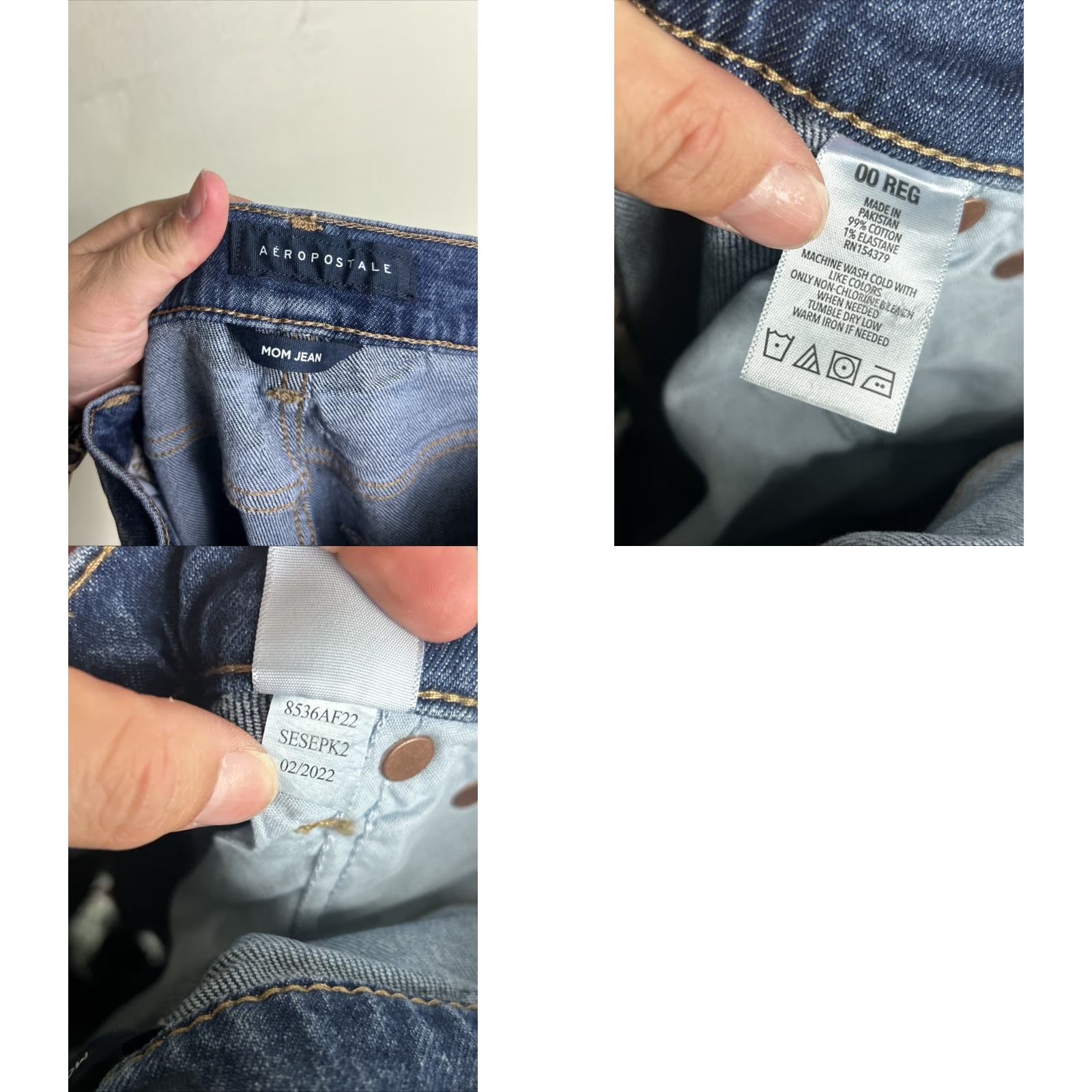 Vintage Aéropostale Jeans Womens 00 Medium Wash Distressed Mom Blue 24X28 Mens? Size 40" / US 18 - 9 Thumbnail