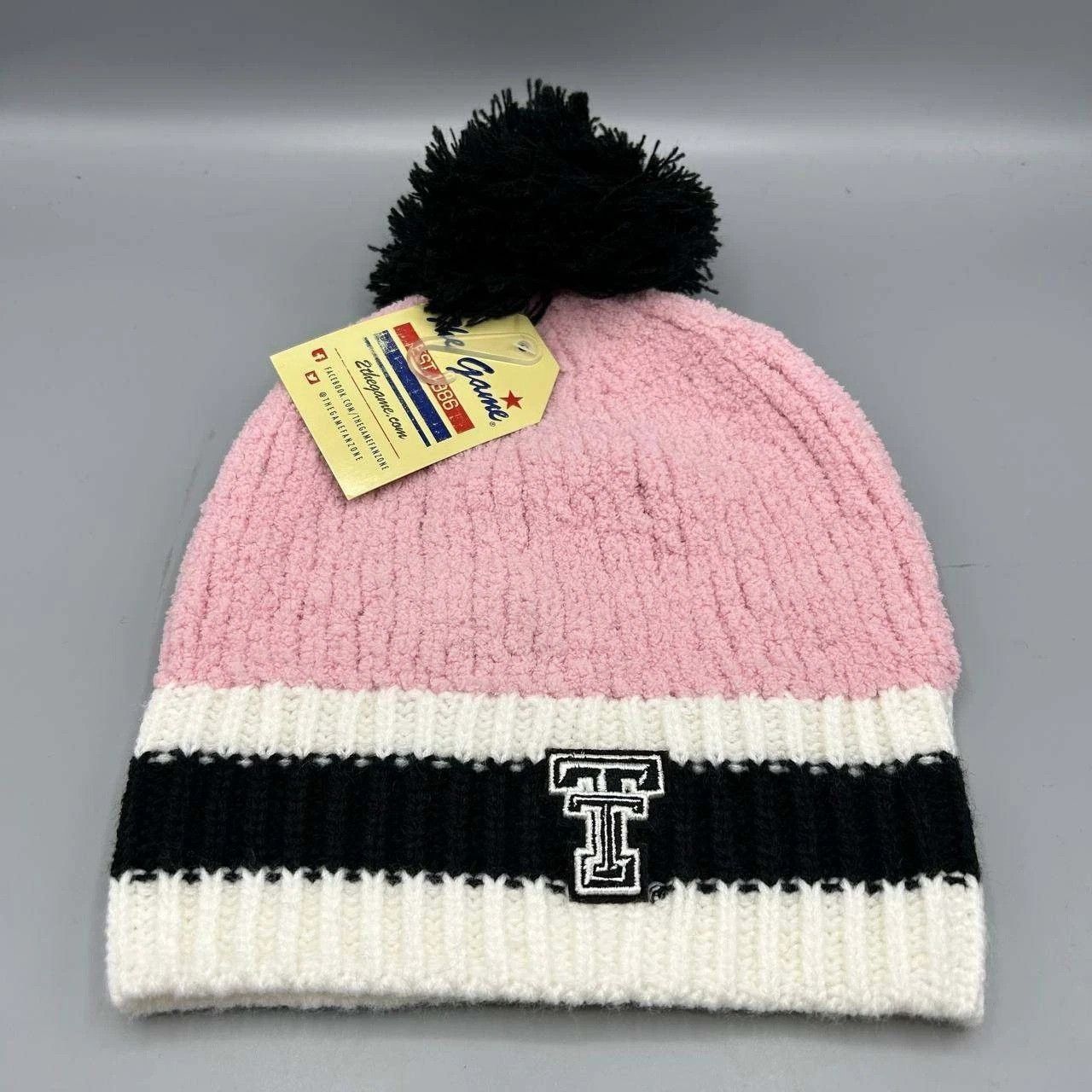 The Game Texas Tech Red Raiders NCAA Hat Men Pink Beanie Pom Pom Size ONE SIZE - 1 Thumbnail