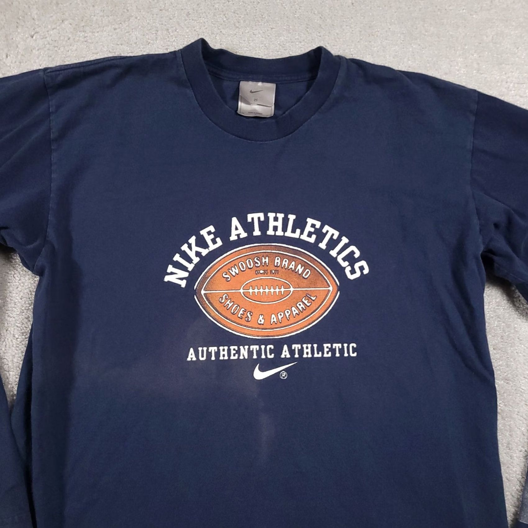 Nike Nike Athletics Shirt Mens Medium Long Sleeve Football Graphic Print Swoosh Logo 100% Cotton Blue, Regular Fit, Crew Neck, Vintage No, Mexico Size US M / EU 48-50 / 2 - 3 Thumbnail