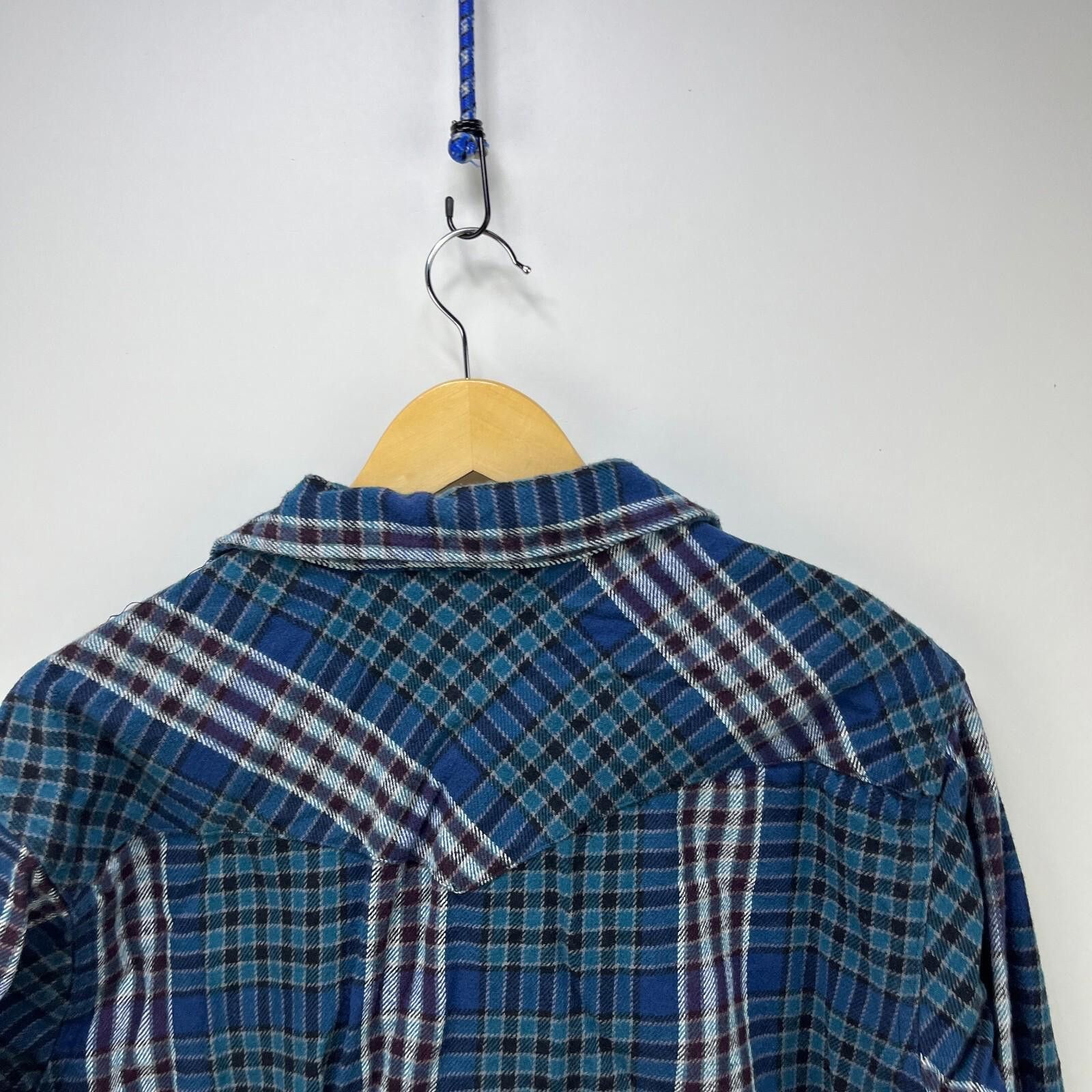 Wrangler Vintage Wrangler Plaid Snap Button-Up Long Sleeve Shirt XLT Size US XL / EU 56 / 4 - 11 Thumbnail