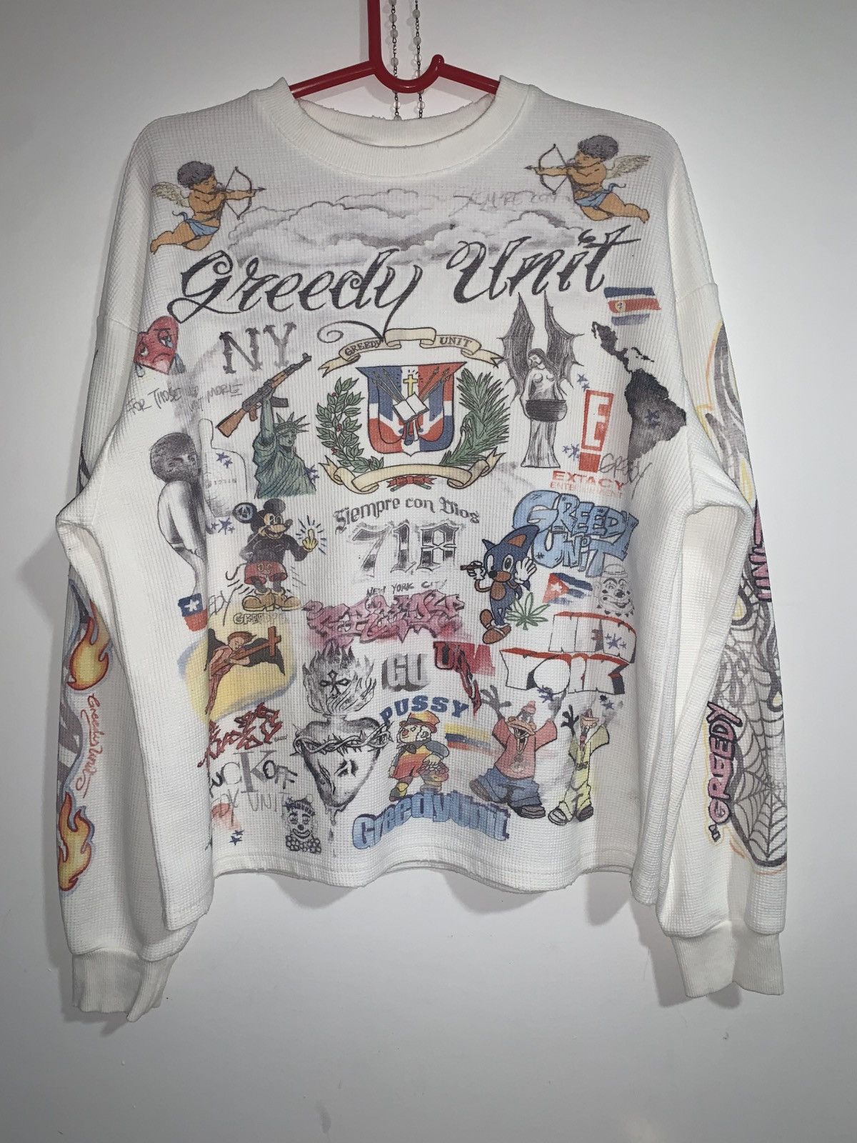Greedy Unit Greedy unit allover print (og white version) Size US S / EU 44-46 / 1 - 1 Thumbnail