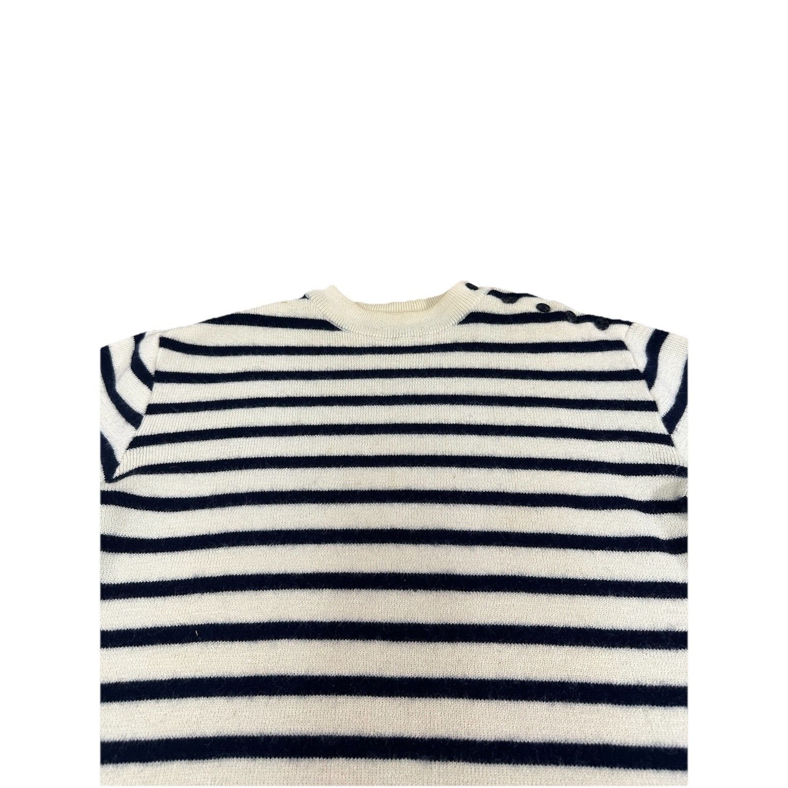 Vintage Vintage Le Cormoran Striped Long Sleeve Sweater Knit Black W Size US L / EU 52-54 / 3 - 2 Thumbnail