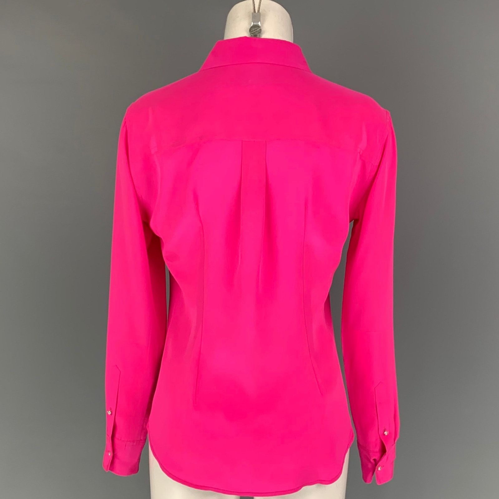 Equipment EQUIPMENT Size S Pink Silk Patch Pockets Shirt Size S / US 4 / IT 40 - 3 Thumbnail