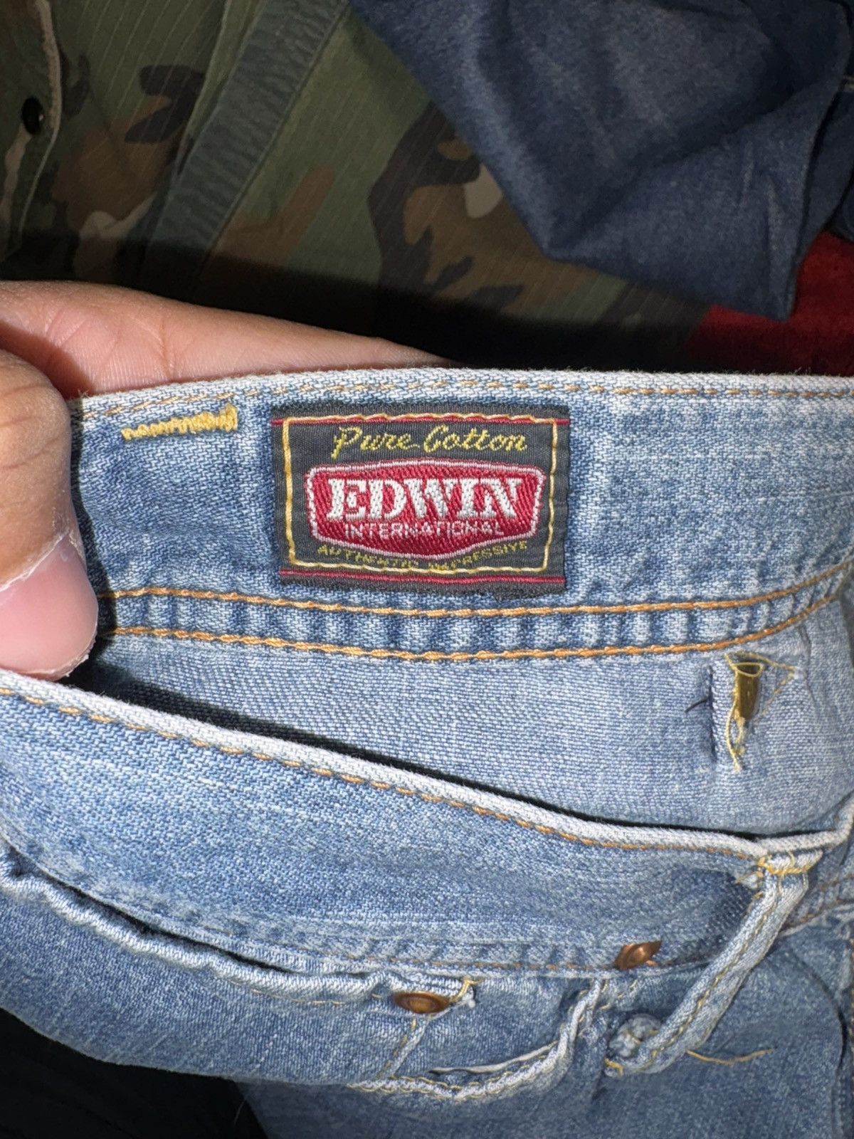 Edwin Vintage EDWIN Cinch-Back Workwear Jeans Made In Japan Size US 30 / EU 46 - 9 Thumbnail