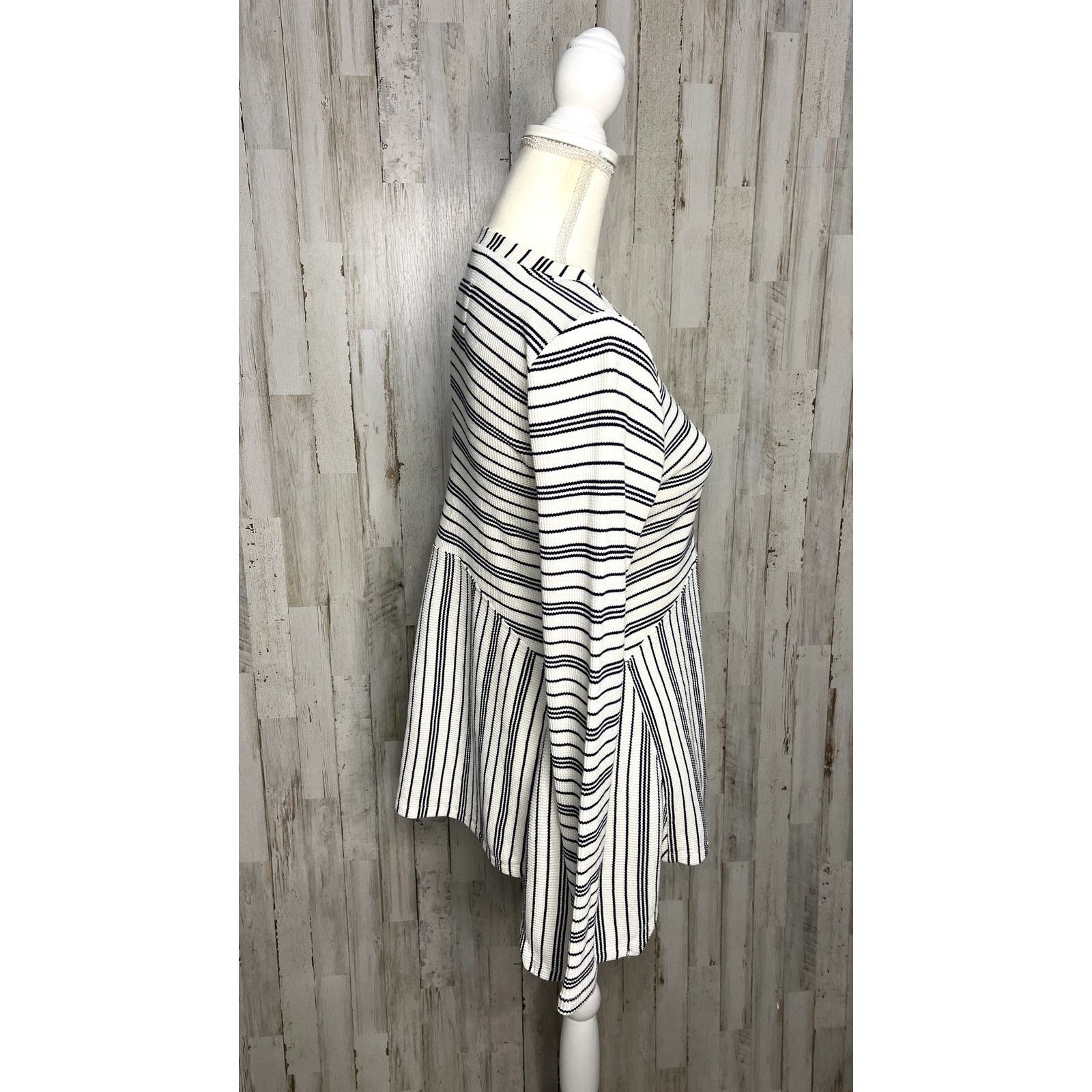 Anthropologie Maeve Eliza Henley Babydoll Tunic XS Striped Long Sleeve Size XS / US 0-2 / IT 36-38 - 3 Thumbnail