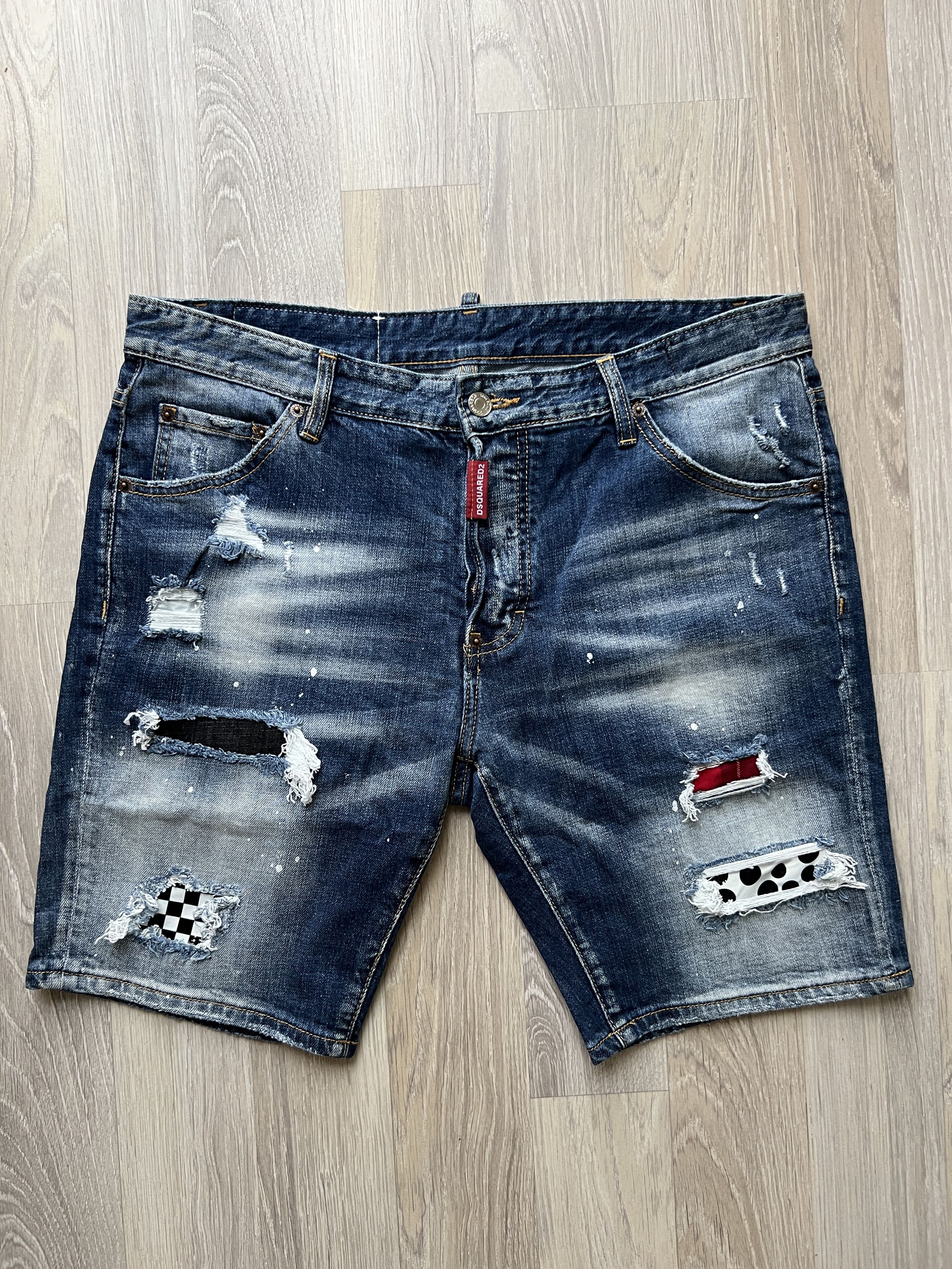 Dsquared2 DSQUARED2 MULTILOGO SLIM ICON DENIM SHORTS Size US 38 / EU 54 - 5 Thumbnail