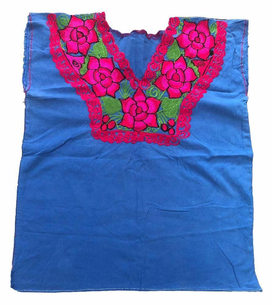 Designer New Blue Hand Made Bluse M Size M / US 6-8 / IT 42-44 - 4 Thumbnail