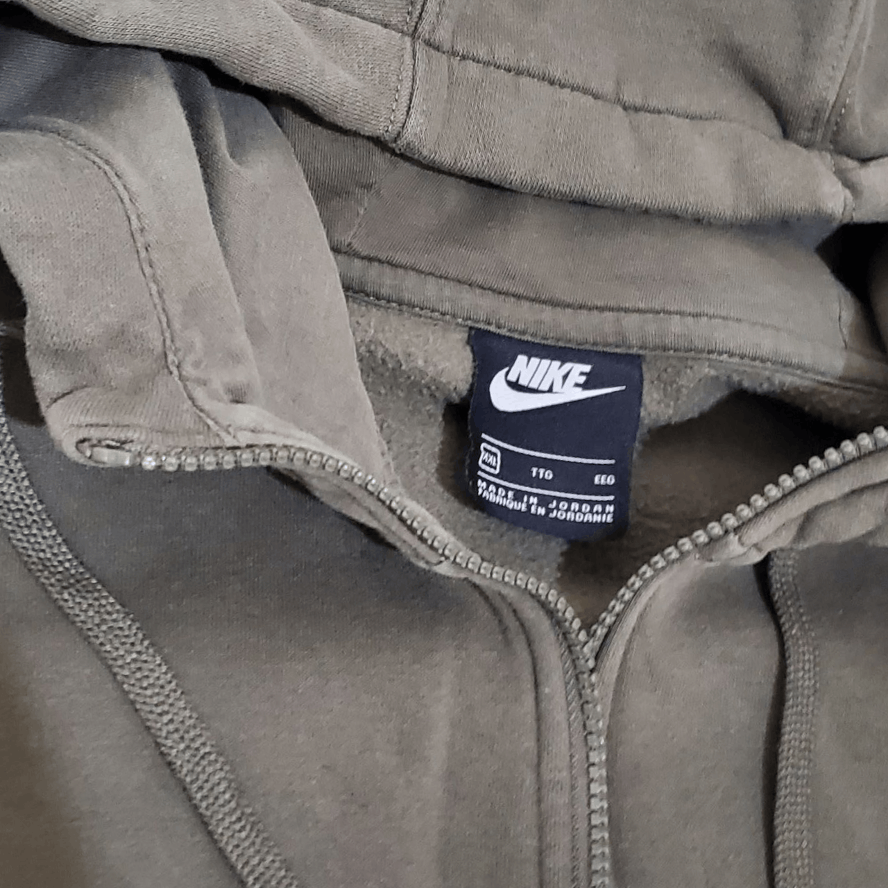 Nike Nike Fleece Jacket Olive Green Size US XXL / EU 58 / 5 - 3 Thumbnail