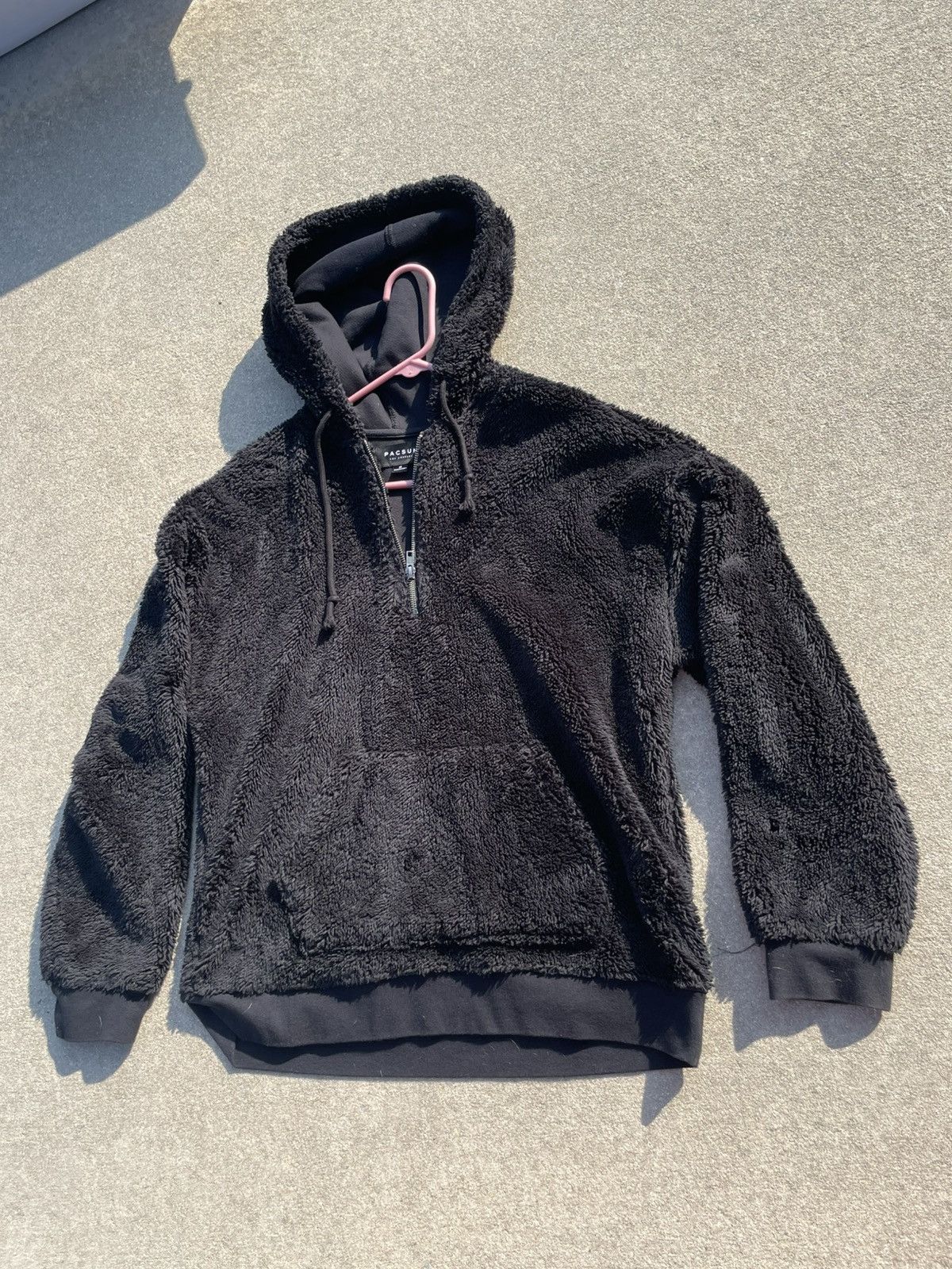 Pacsun Pacsun Black Fur Hoodie Quarterzip Size US M / EU 48-50 / 2 - 2 Thumbnail