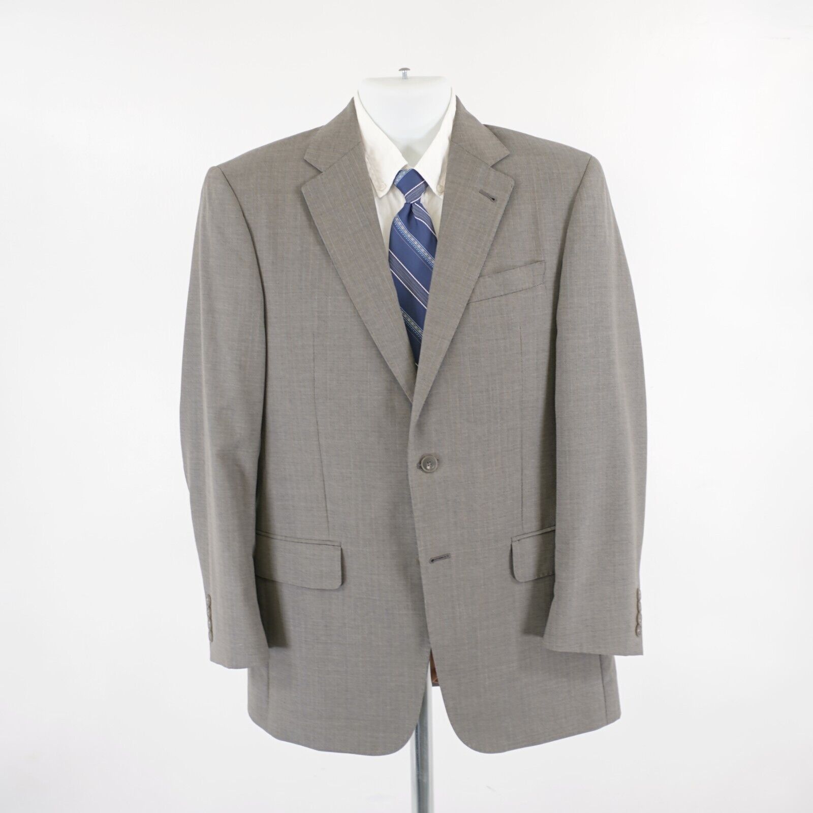 Jos. A. Bank Joseph Jos A Bank Wool Gray W/ Purple Striped Suit Jacket 38 Size 38R - 4 Thumbnail