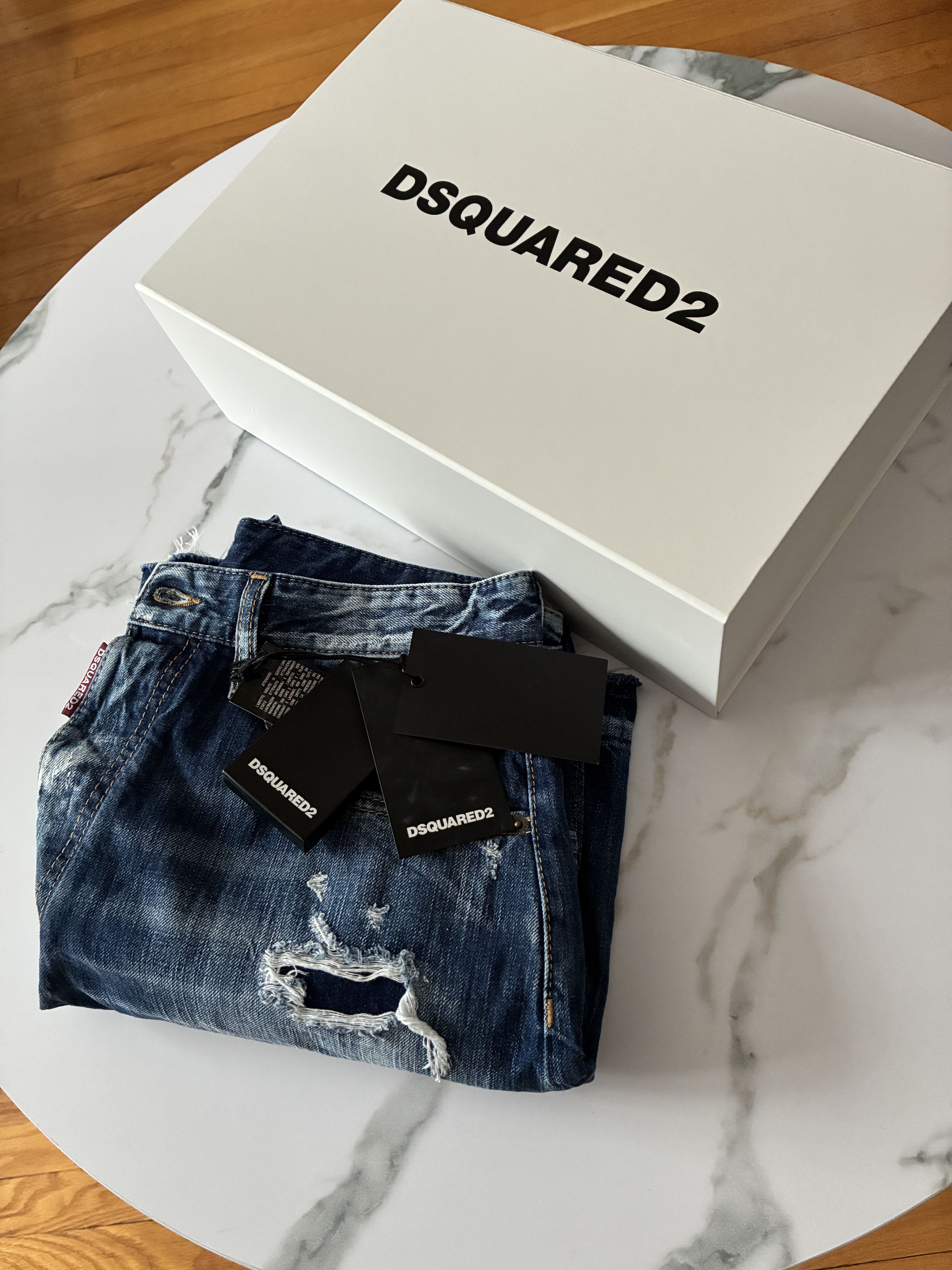Dsquared2 DSQUARED2 Men’s Distressed Denim Shorts – value 750$CAD Size US 28 / EU 44 - 3 Thumbnail