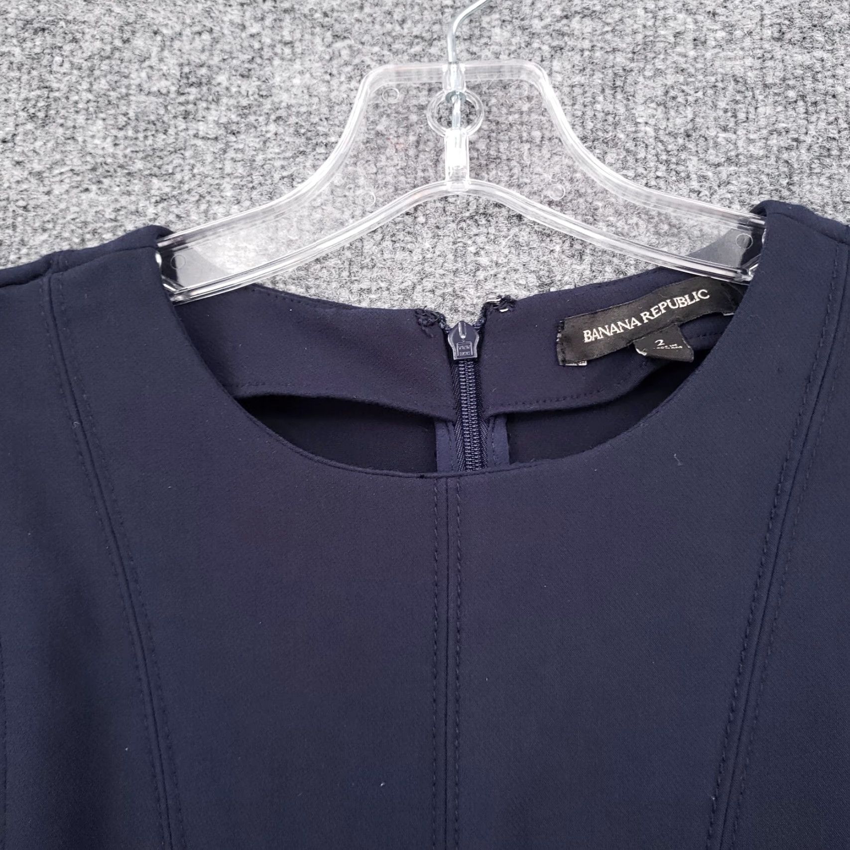 Banana Republic Banana Republic Dress Womens 2 Blue Mini Fit & Flare Short Sleeve A-Line Dress Blue 2 Banana Republic Womens Dress Size 26" / US 2 / IT 38 - 3 Thumbnail