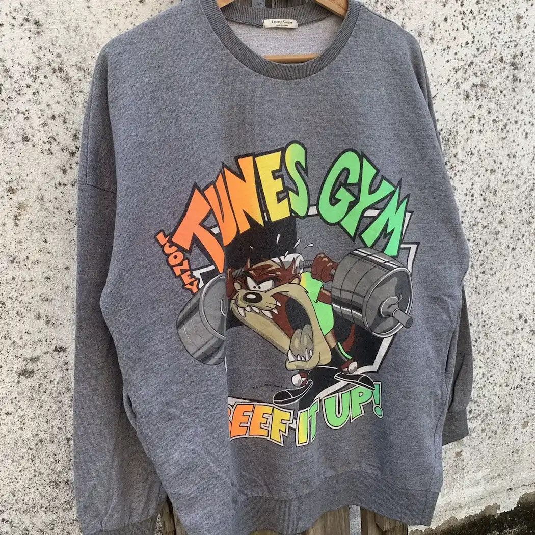 Vintage × Warner Bros 1993’s Vintage Looney Tunes Gym By Warner Bros. Sweater Size US L / EU 52-54 / 3 - 2 Thumbnail