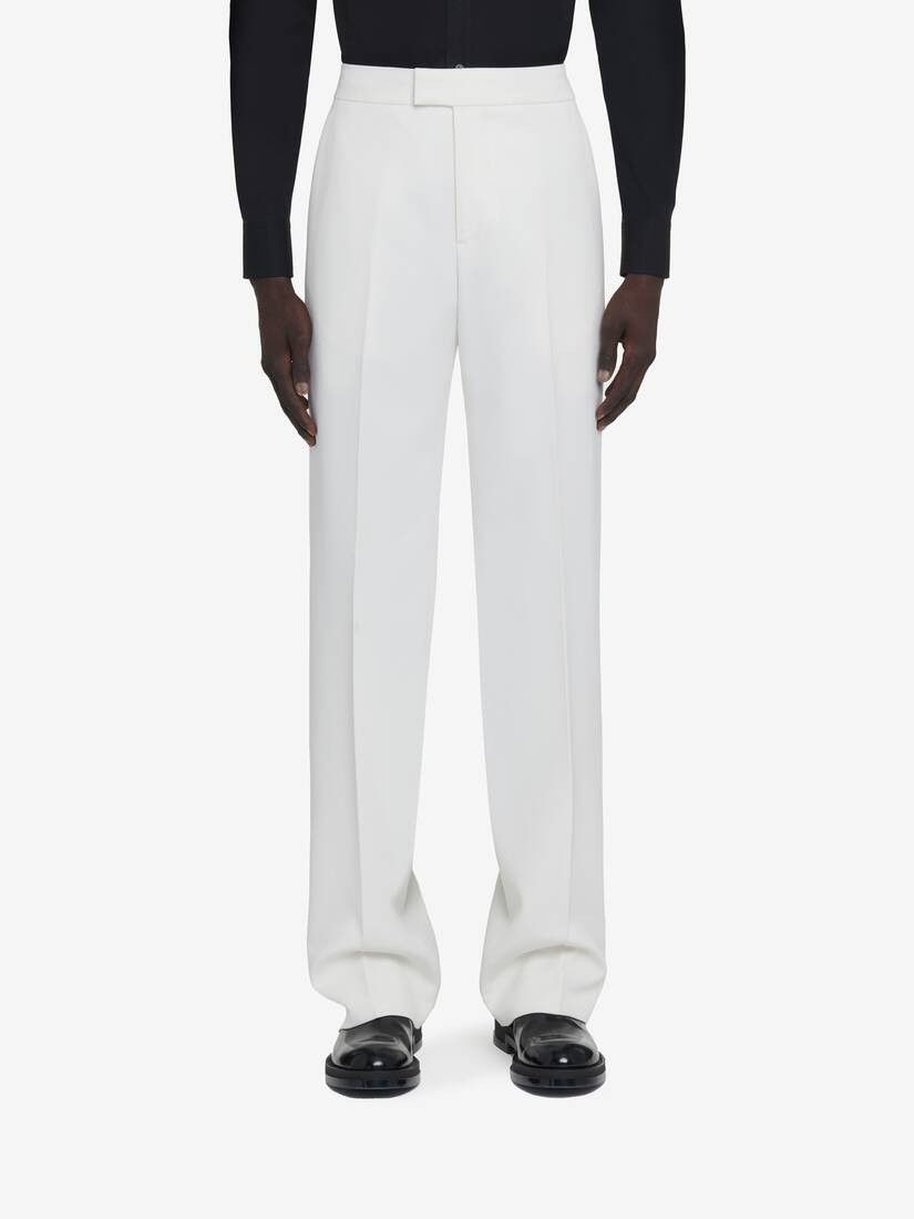 Alexander McQueen o1w1db10925 Wide Leg Trousers in White Size US 34 / EU 50 - 5 Thumbnail