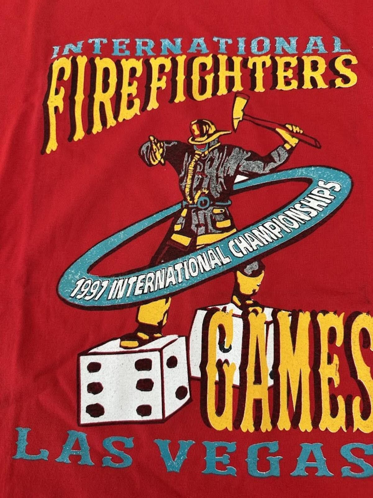 Gildan Vintage 1997 Firefighters Games Las Vegas Tee XL Size US XL / EU 56 / 4 - 4 Thumbnail