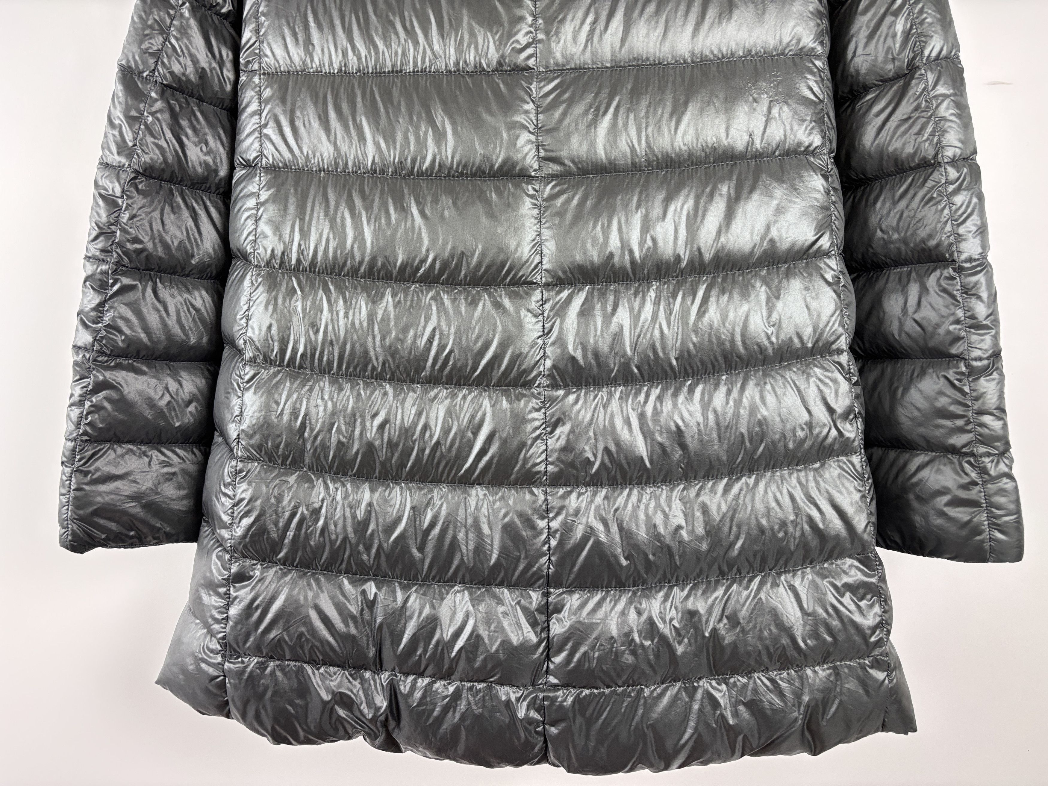 Herno Womens HERNO Lightweight Down Puffer Jacket Gray Size 38 Size XS / US 0-2 / IT 36-38 - 8 Thumbnail