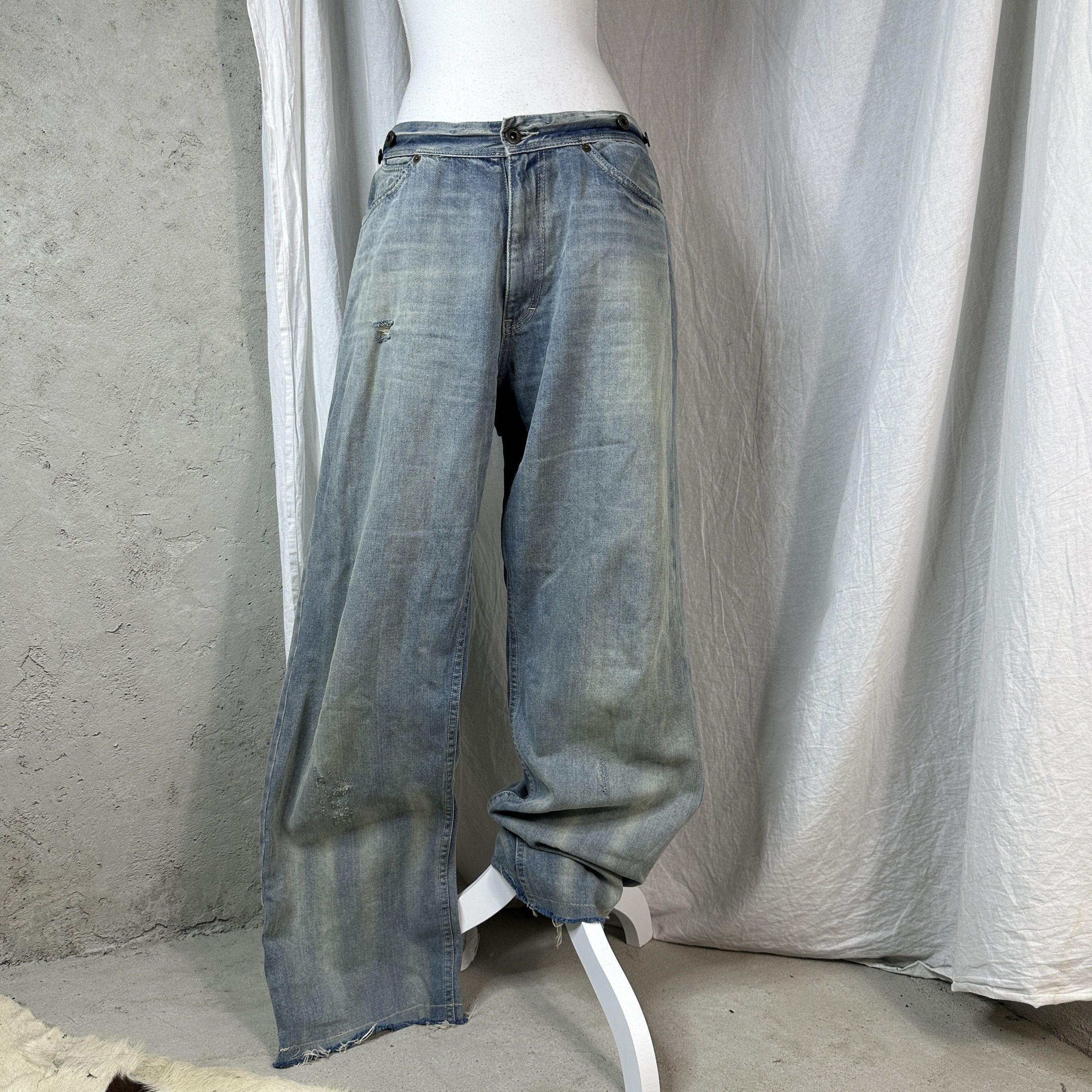 Ralph Lauren × Vintage Vintage Ralph Lauren Wide Leg Jeans Size 24" / US 00 / IT 34 - 2 Thumbnail