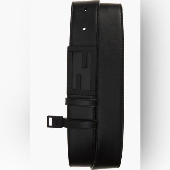 Fendi New Authentic Fendi Baguette FF Logo Buckle Leather Belt","d Size ONE SIZE - 1 Thumbnail