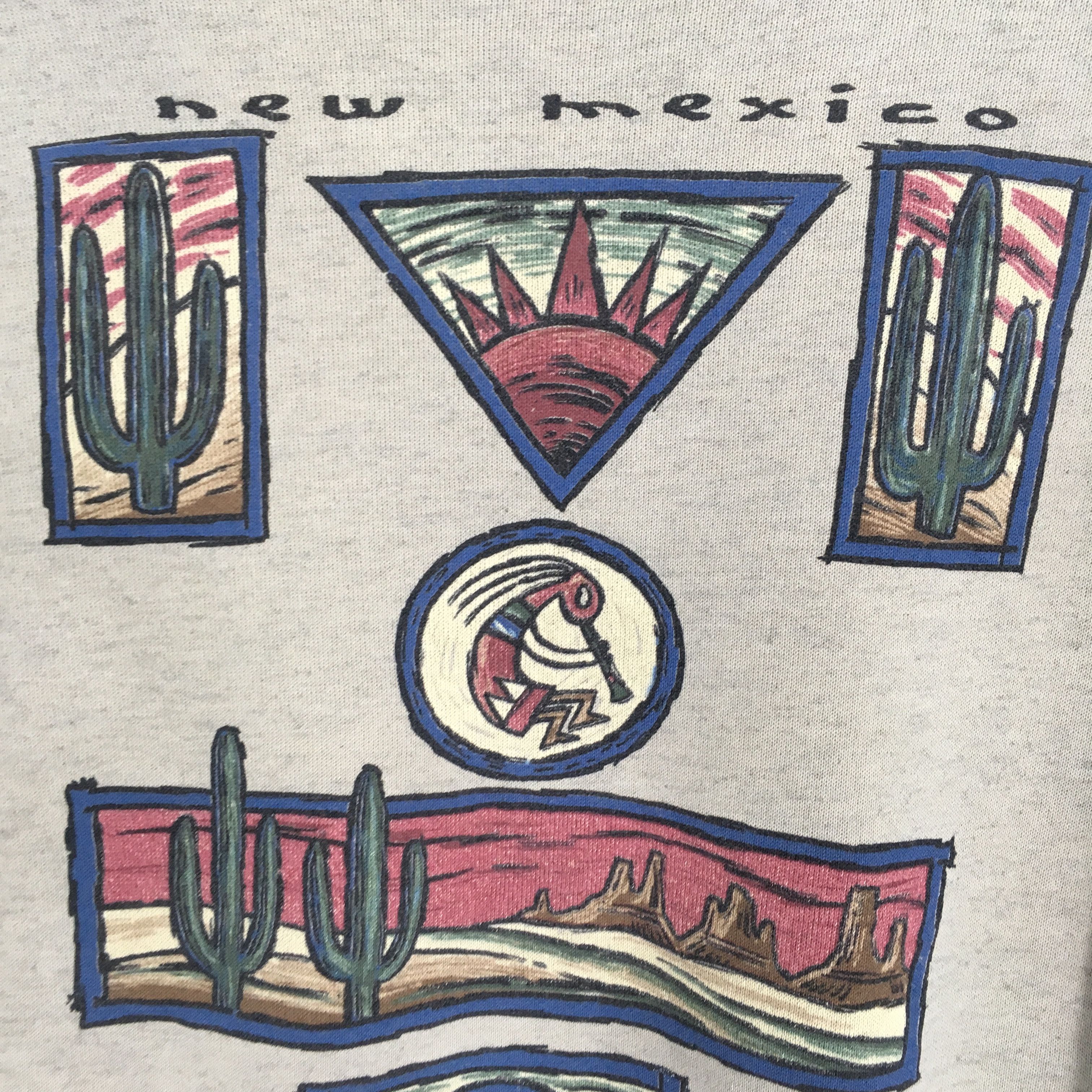 Vintage Vintage 90's New Mexico Brown Sweatshirt Large - 341 Size US L / EU 52-54 / 3 - 5 Thumbnail