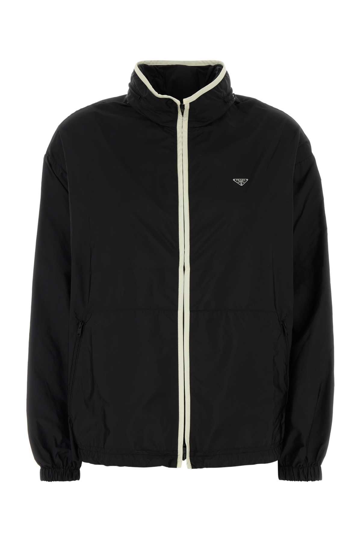 Prada Black Re-Nylon Windbreaker Size M / US 6-8 / IT 42-44 - 1 Thumbnail