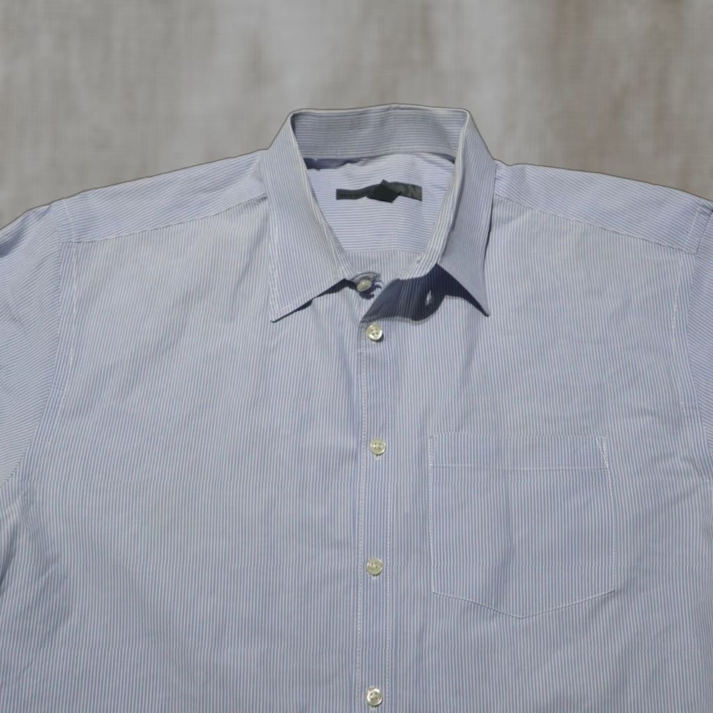 Old Navy Old Navy Shirt Mens XL Blue Striped Button-Up Long Sleeve Classic Collared Cotton Size US XL / EU 56 / 4 - 1 Thumbnail