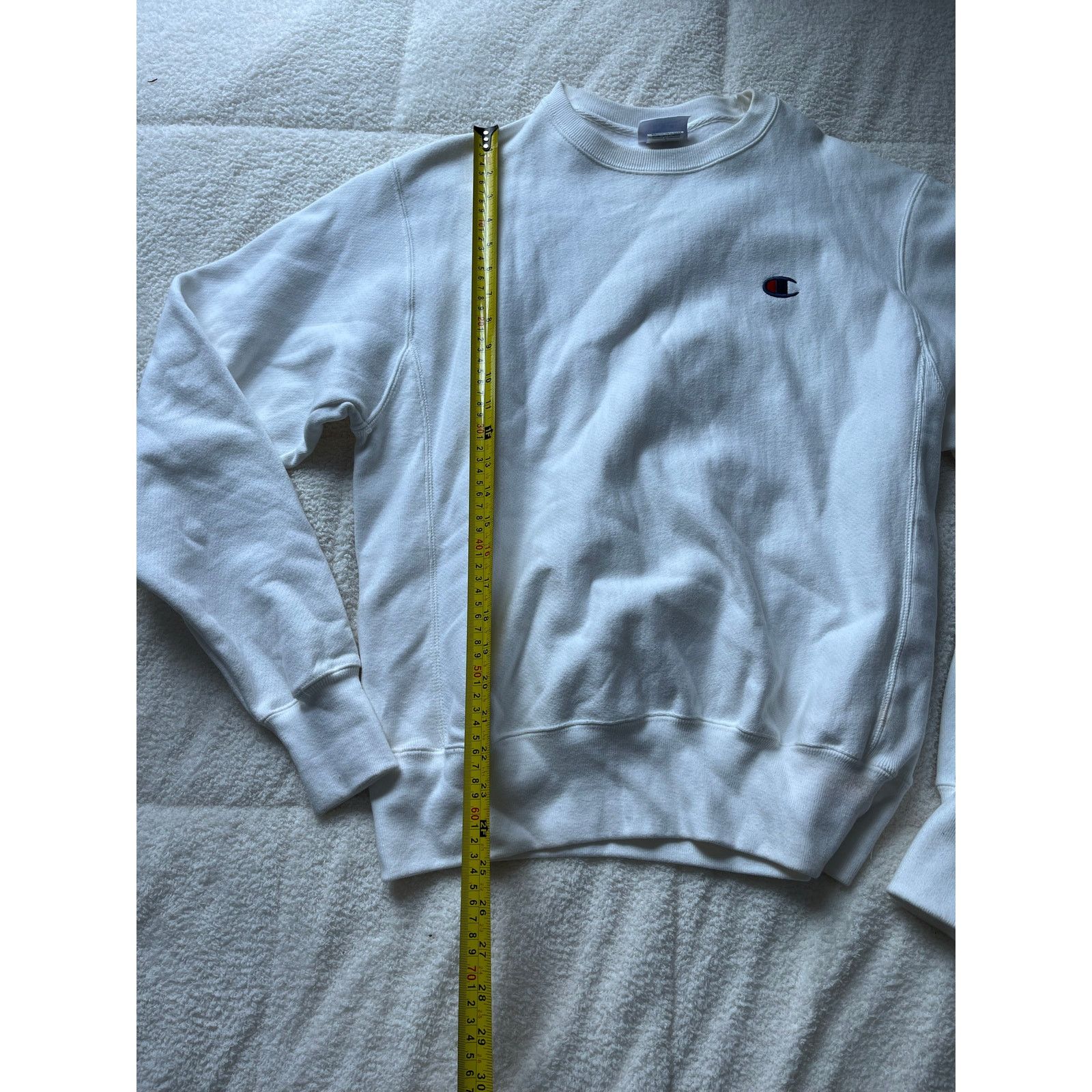 Champion Champion reverse weave white crewneck sweatshirt small Size US L / EU 52-54 / 3 - 2 Thumbnail