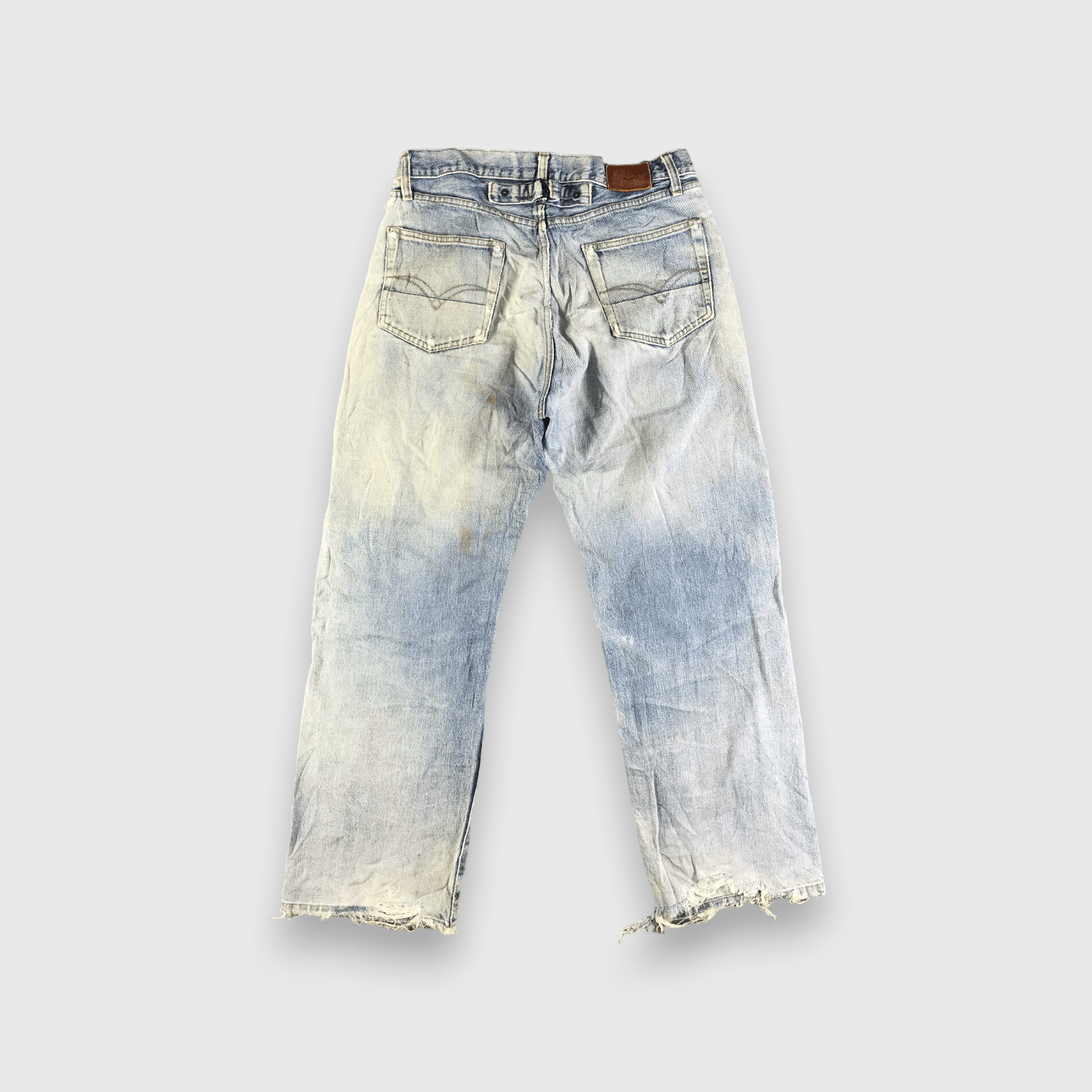 Pazzo Vintage Distress Light Wash Pazzo Jeans-J4018 Size US 33 - 2 Thumbnail