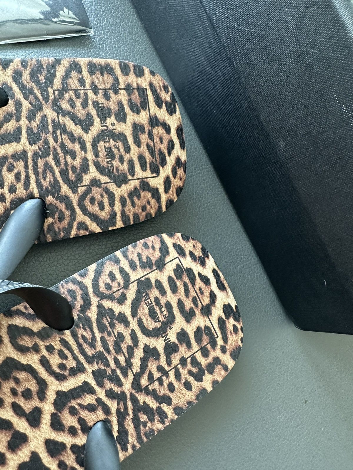 Saint Laurent Paris Brand New Limited Edition Leopard Rubber Sandal Slides Size US 11.5 / EU 44-45 - 7 Thumbnail