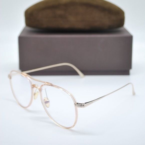 image of NWT Tom Ford Ft5666B - 074 Aviator Eyeglasses in Pink, Men's