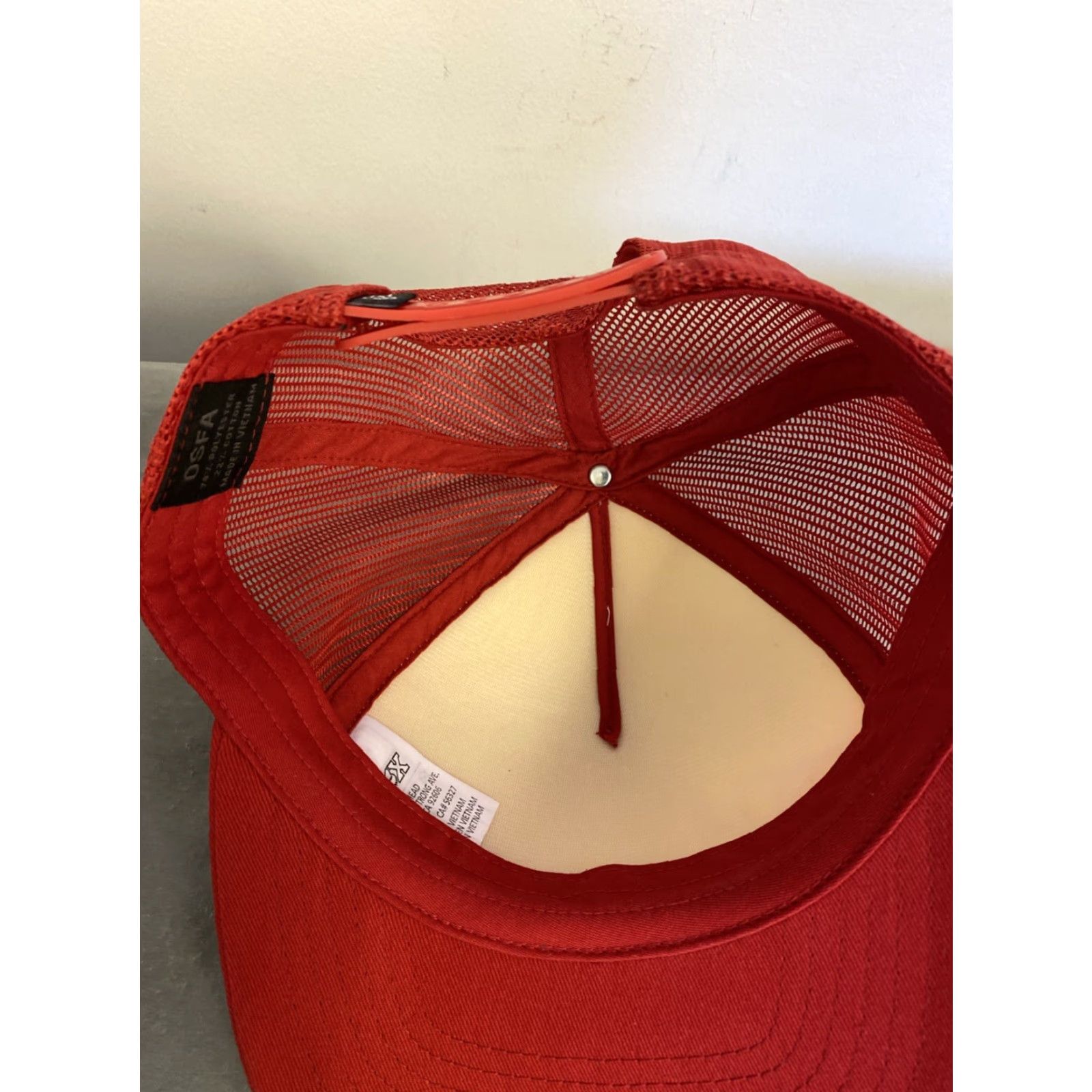Fox Racing Fox Racing Adjustable Red Baseball Cap Hat for Men - Solid Cotton Trucker - Casual Outdoor Sports Size ONE SIZE - 7 Thumbnail