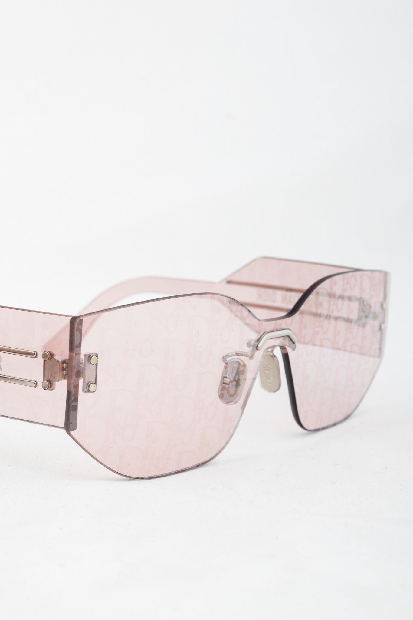 Dior Christian Dior DiorClub M6U Pink Monogram Shield Sunglasses Size ONE SIZE - 5 Thumbnail