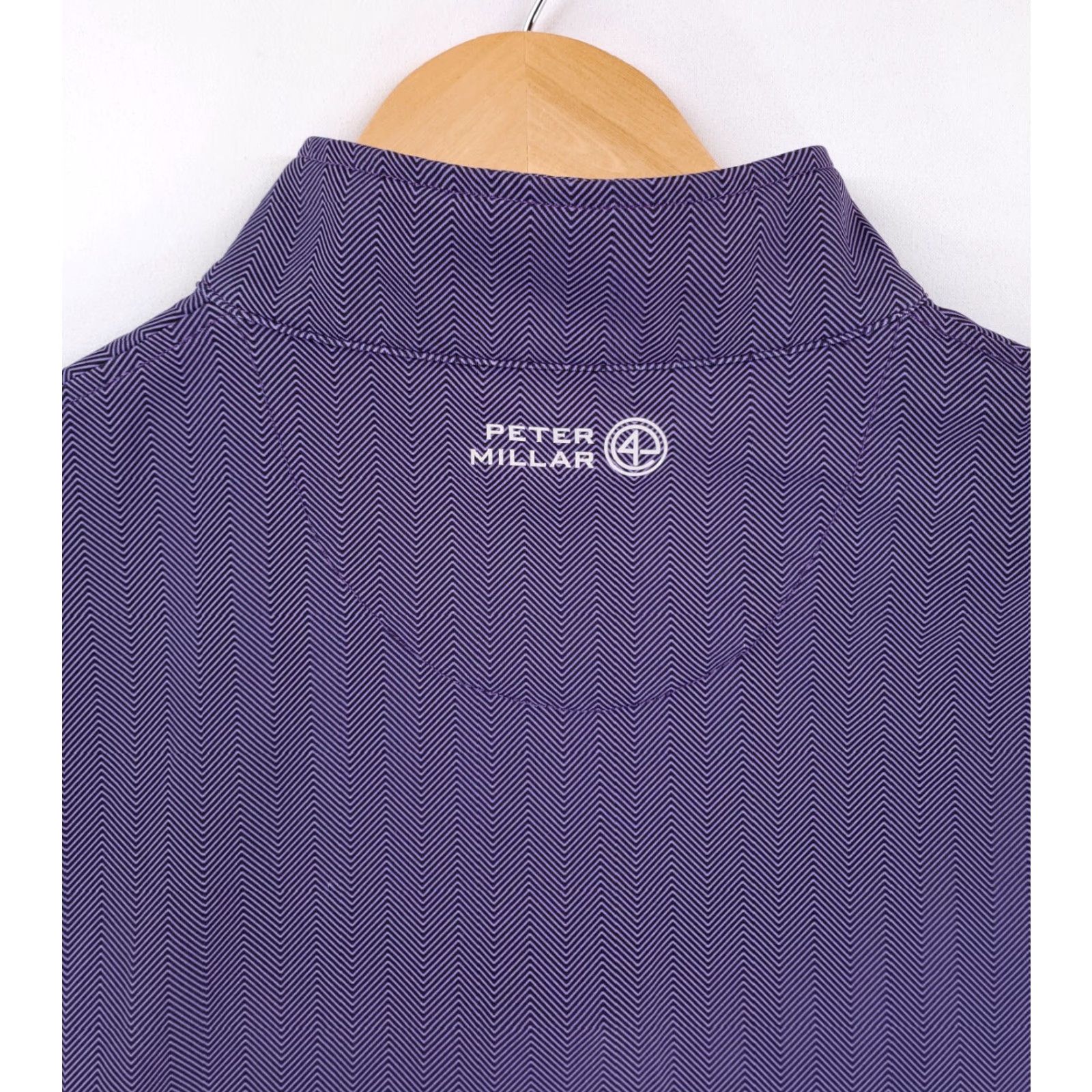 Peter Millar Peter Millar Perth Wicking 1/4 Zip Purple Zig Zag Long Sleeve Shirt Mens M Size US M / EU 48-50 / 2 - 5 Thumbnail