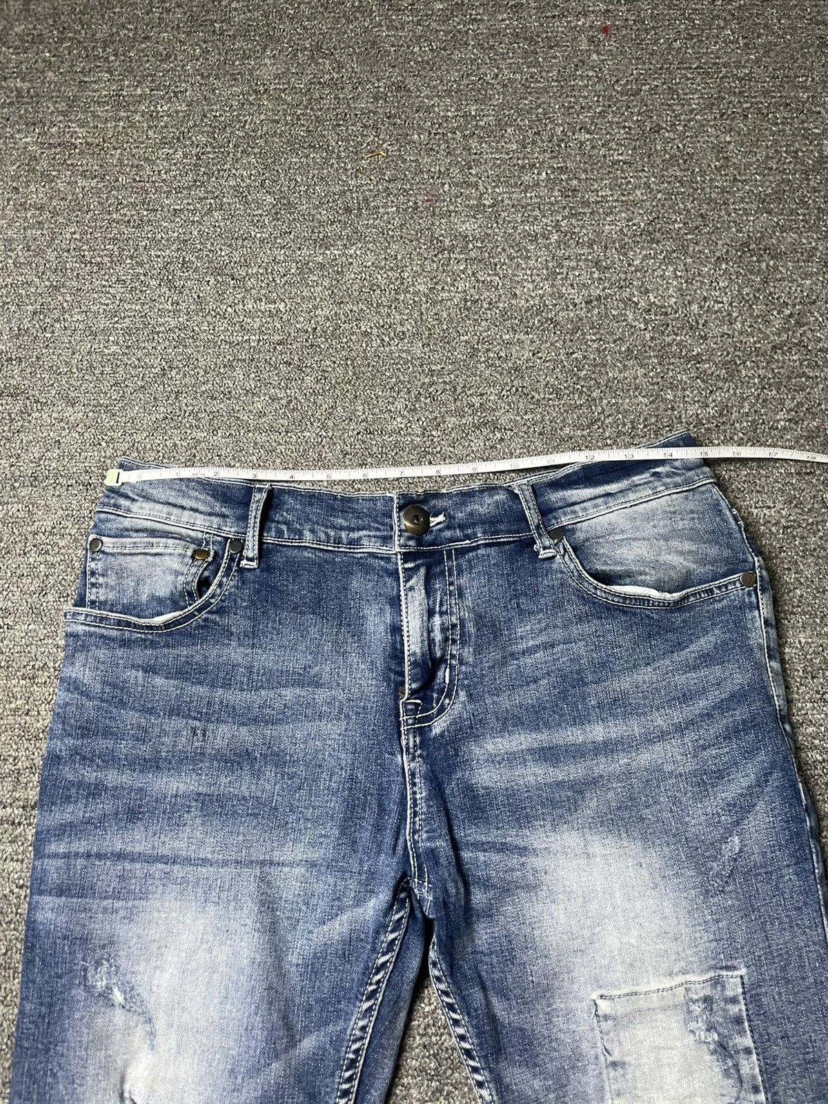 Japanese Brand U-Men Brand Distressed Skinny Denim (62) Size US 30 / EU 46 - 8 Thumbnail